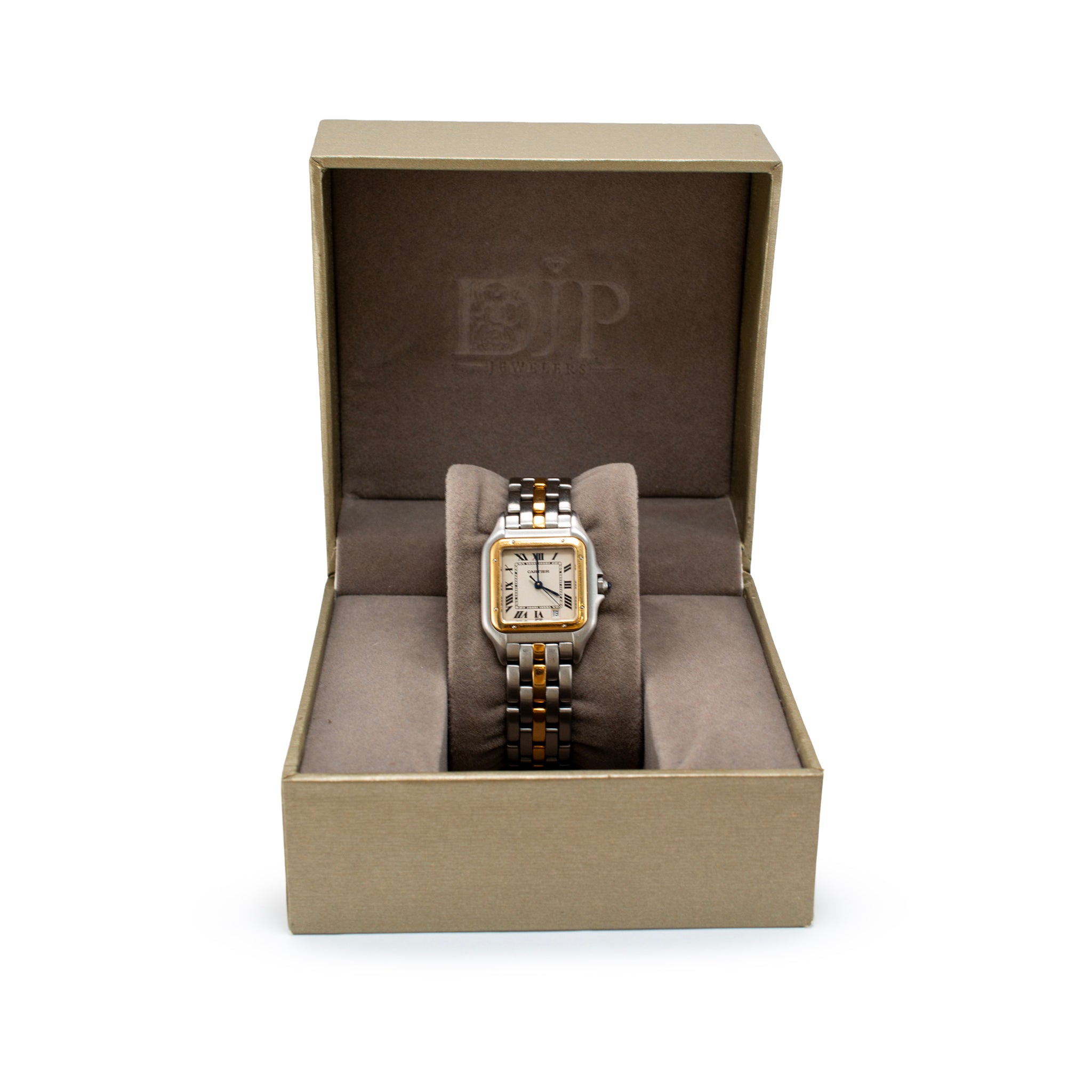 Ladies Cartier Panthere 27MM 83949 18K Yellow Gold Steel One Row Quartz Watch