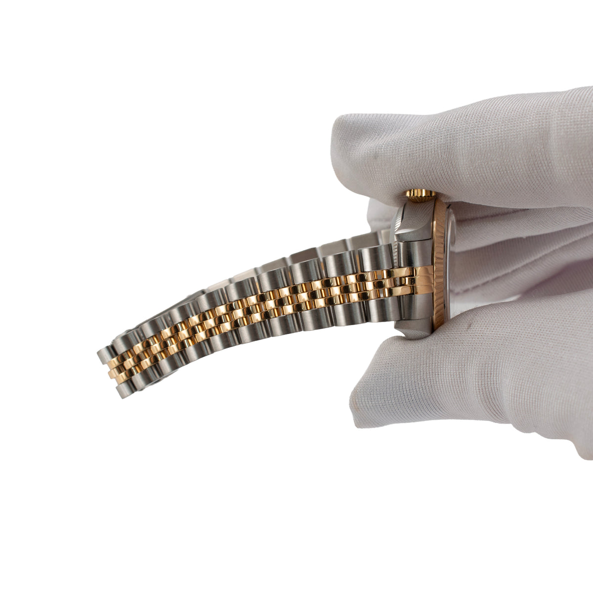 Ladies Rolex Datejust 26MM 69173 Silver Dial Jubilee 18K Yellow Gold Steel Watch