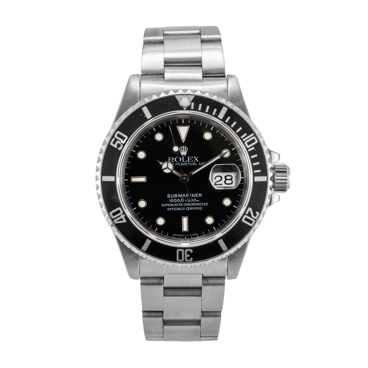 Rolex Submariner Date 40MM 16610 Black Dial Oyster Stainless Steel Watch