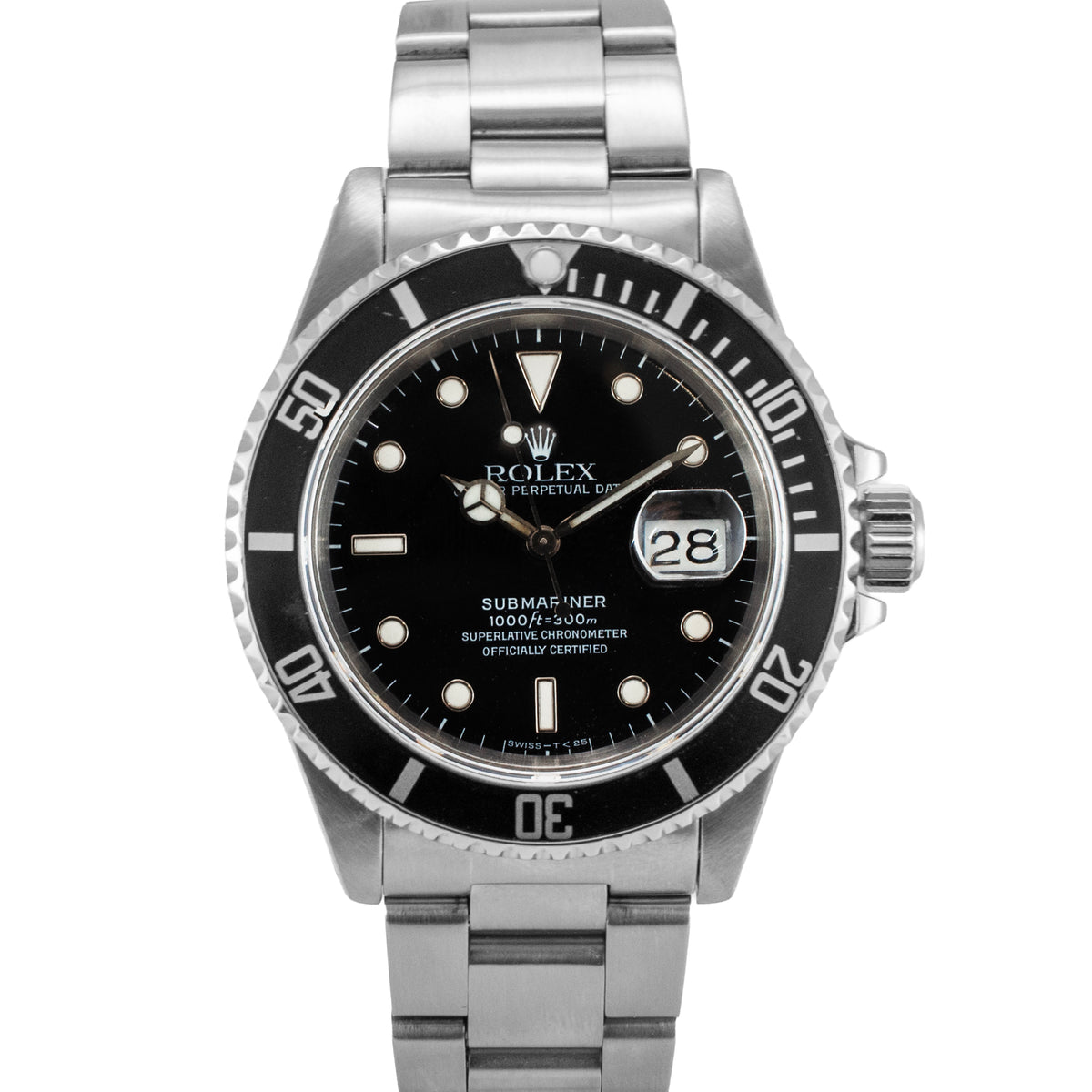 Rolex Submariner Date 40MM 16610 Black Dial Oyster Stainless Steel Watch