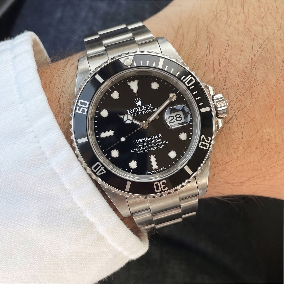 Rolex Submariner Date 40MM 16610 Black Dial Oyster Stainless Steel Watch