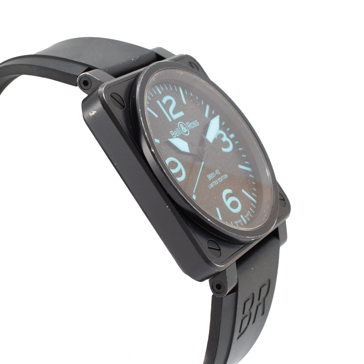 Bell & Ross BR01-92 Blue Limited Edition 46MM BR01-92-Sblu Black Pvd Steel Watch