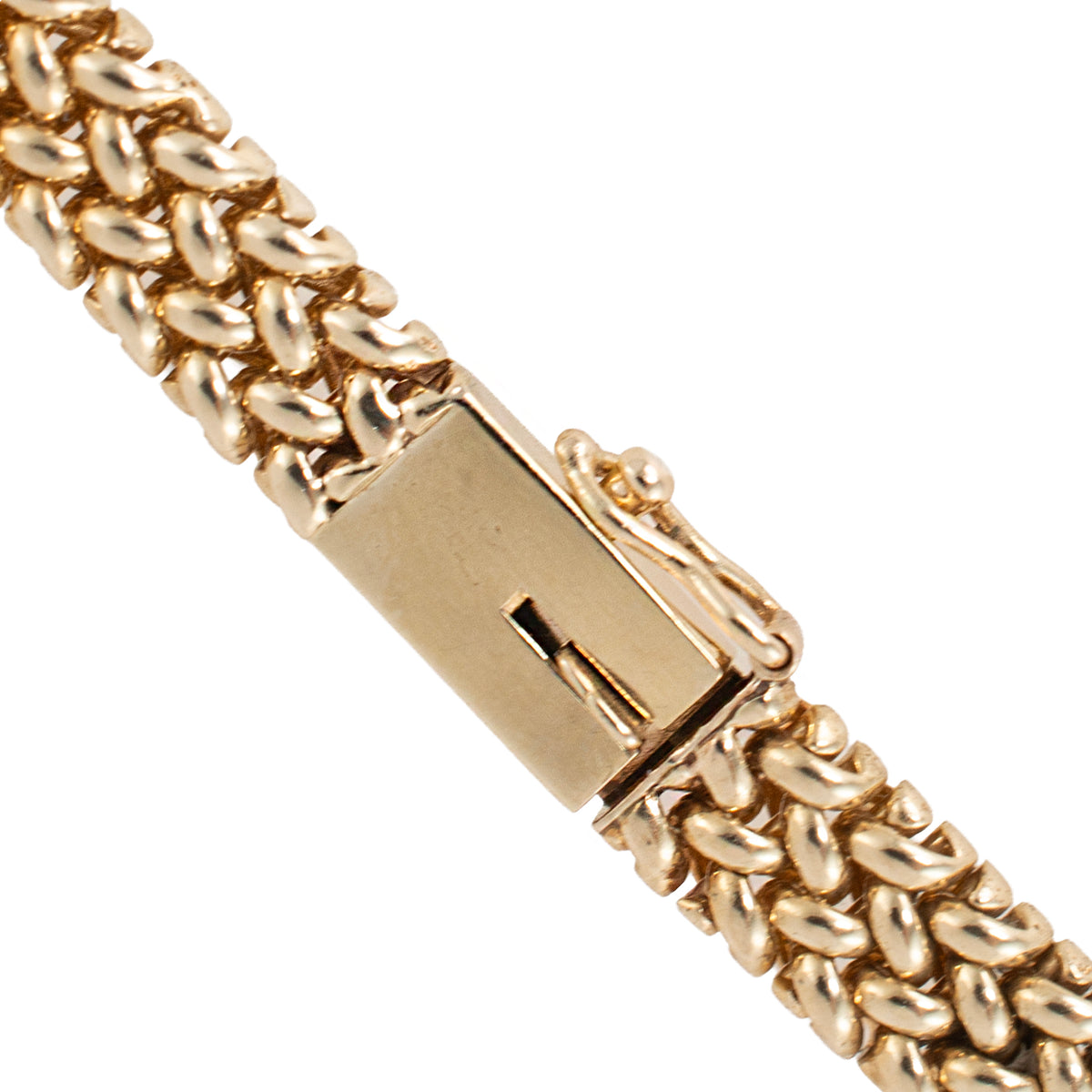 Vintage 14K Yellow Gold 0.86ct Diamond Solitaire Mesh Chocker Pendant Necklace
