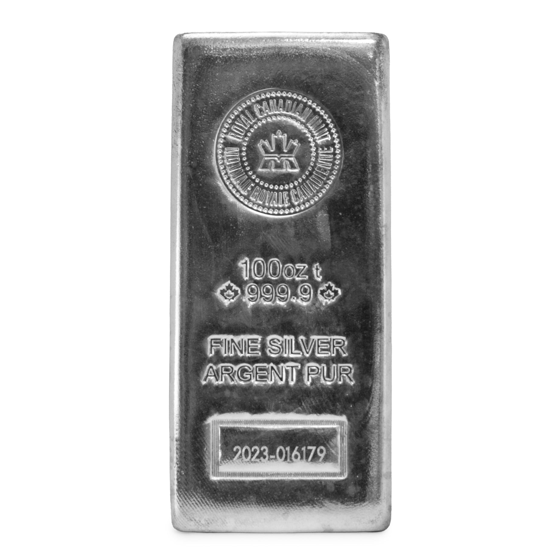 The Royal Canadian Mint 100oz 999.9 Silver Bullion Bar
