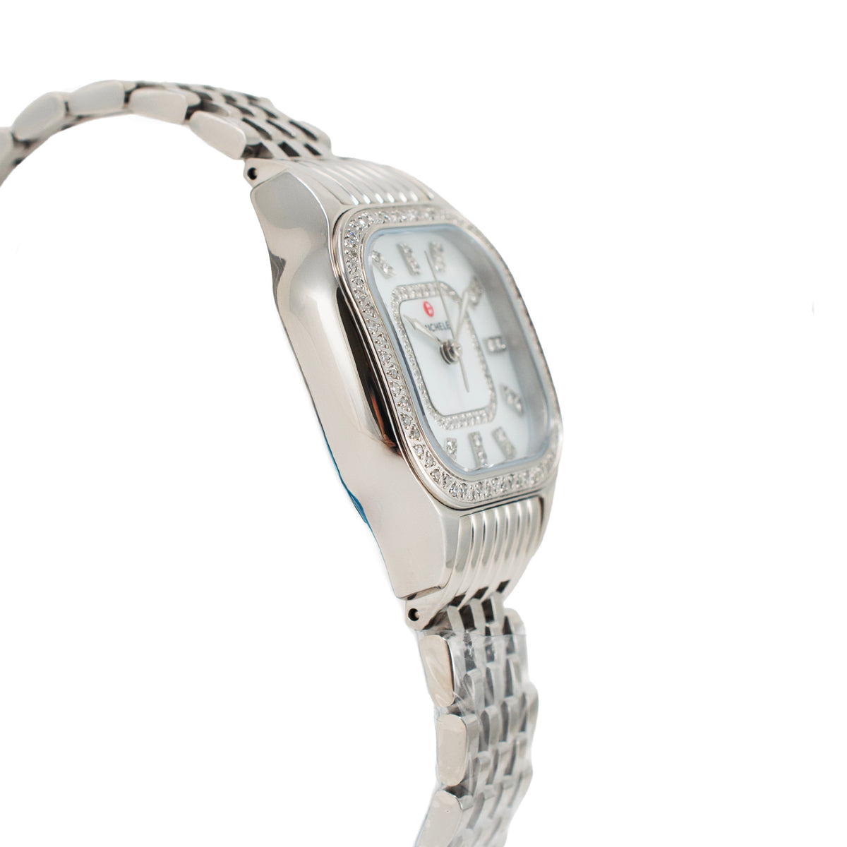 Ladies Michele by Fossil Meggie 29MM mww33b000001 Mop Diamond Steel Quartz Watch