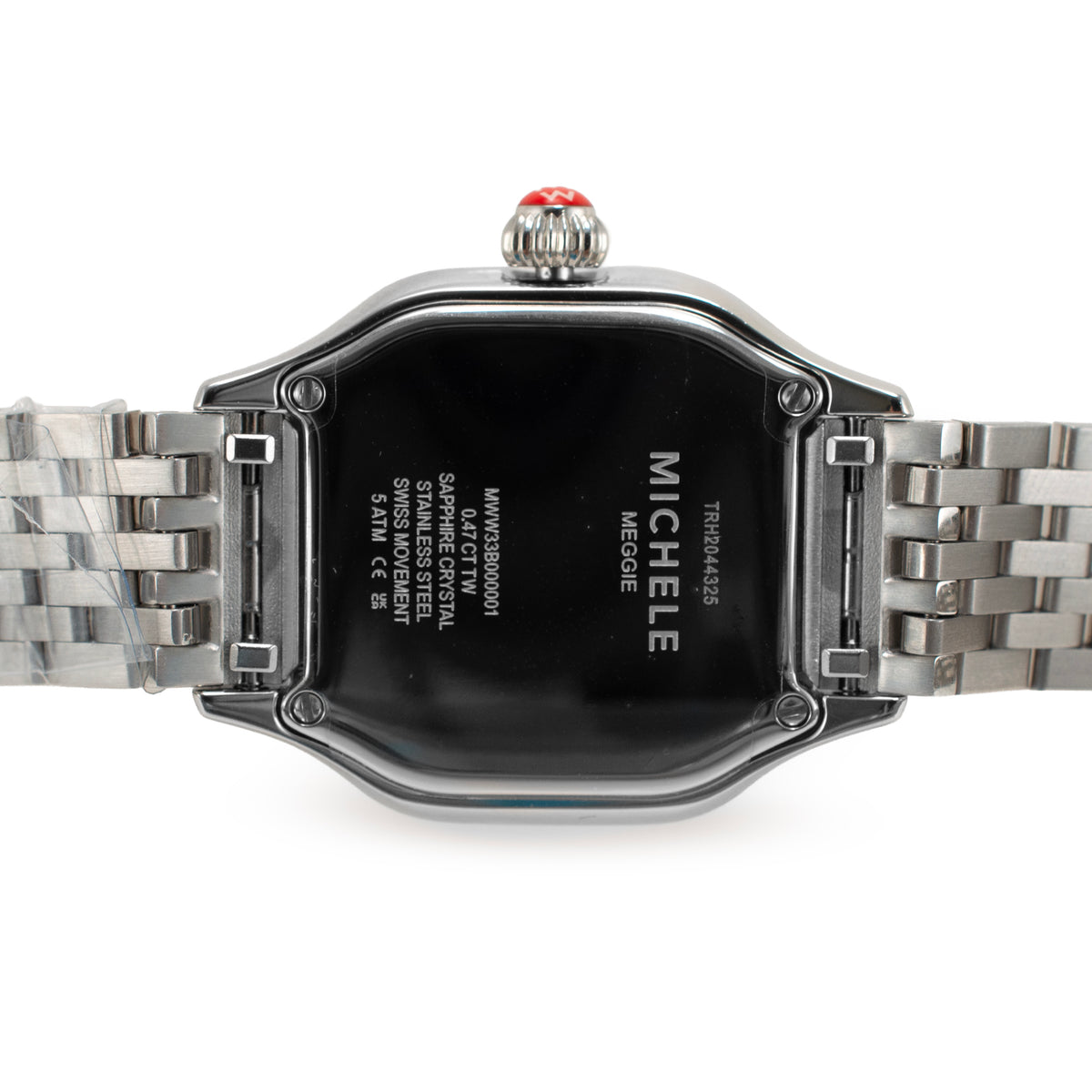Ladies Michele by Fossil Meggie 29MM mww33b000001 Mop Diamond Steel Quartz Watch