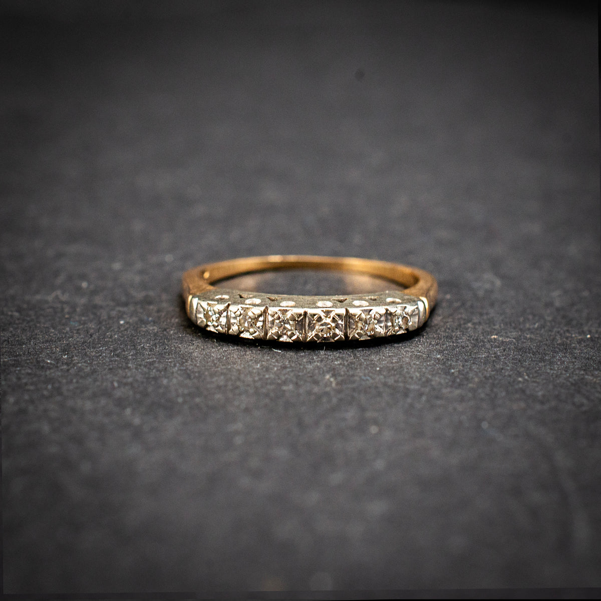 Vintage 14K Yellow Gold 0.21ct Diamond Band Ring 1.87g 6½" 461433 available at DJP Jewelers & Luxury Buyers
