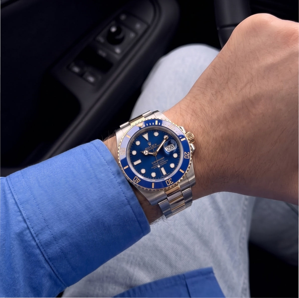 Rolex Submariner Date 40MM 116613LB Blue Dial 18K Yellow Gold and Steel Watch