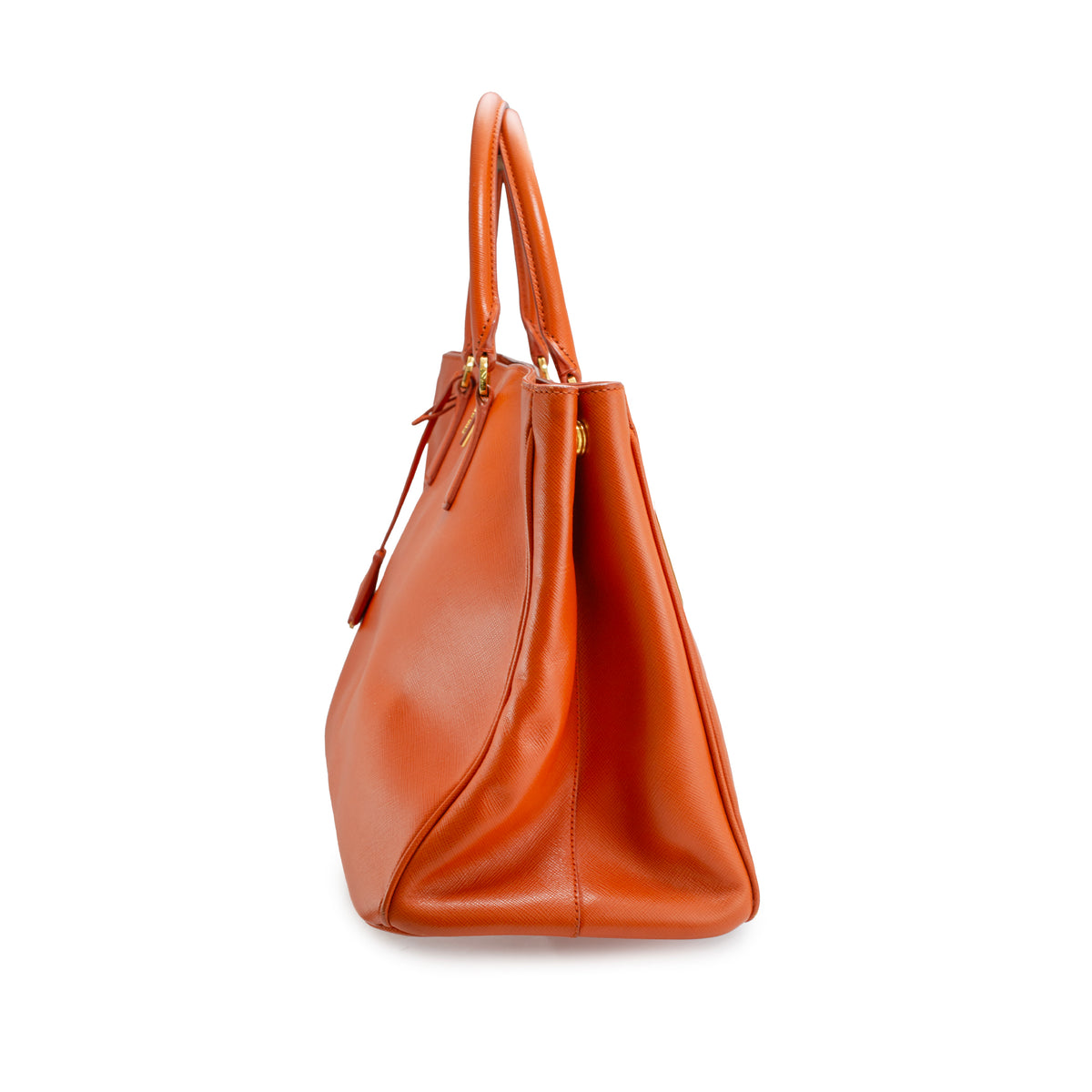 Prada Lux Galleria Saffiano Papaya Leather Large Tote Bag