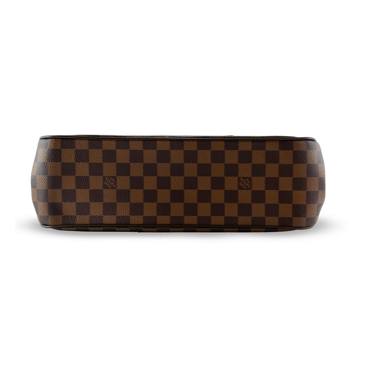 Louis Vuitton Uzès Damier Ebene Canvas Brown Leather Gold-Tone Tote Bag