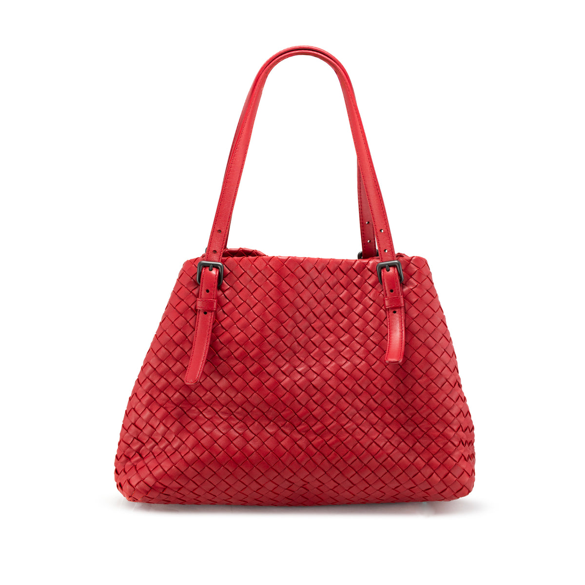 Bottega Veneta Red woven nappa Intrecciato Leather Tote, SKU 462747, available at DJP Jewelers & Luxury Buyers