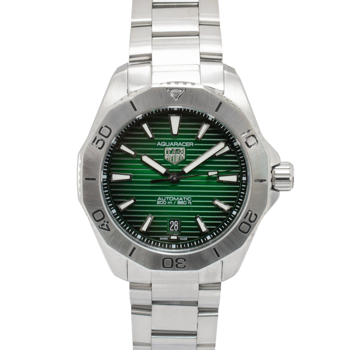 Tag Heuer Aquaracer 40MM wbp2115.ba0627 Green Dial Steel Automatic Watch