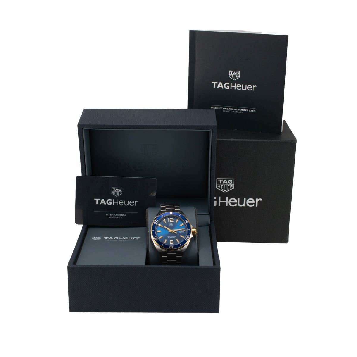 Tag Heuer Formula 1 41MM WAZ1120 Blue Dial Gold Plated Steel Quartz Watch