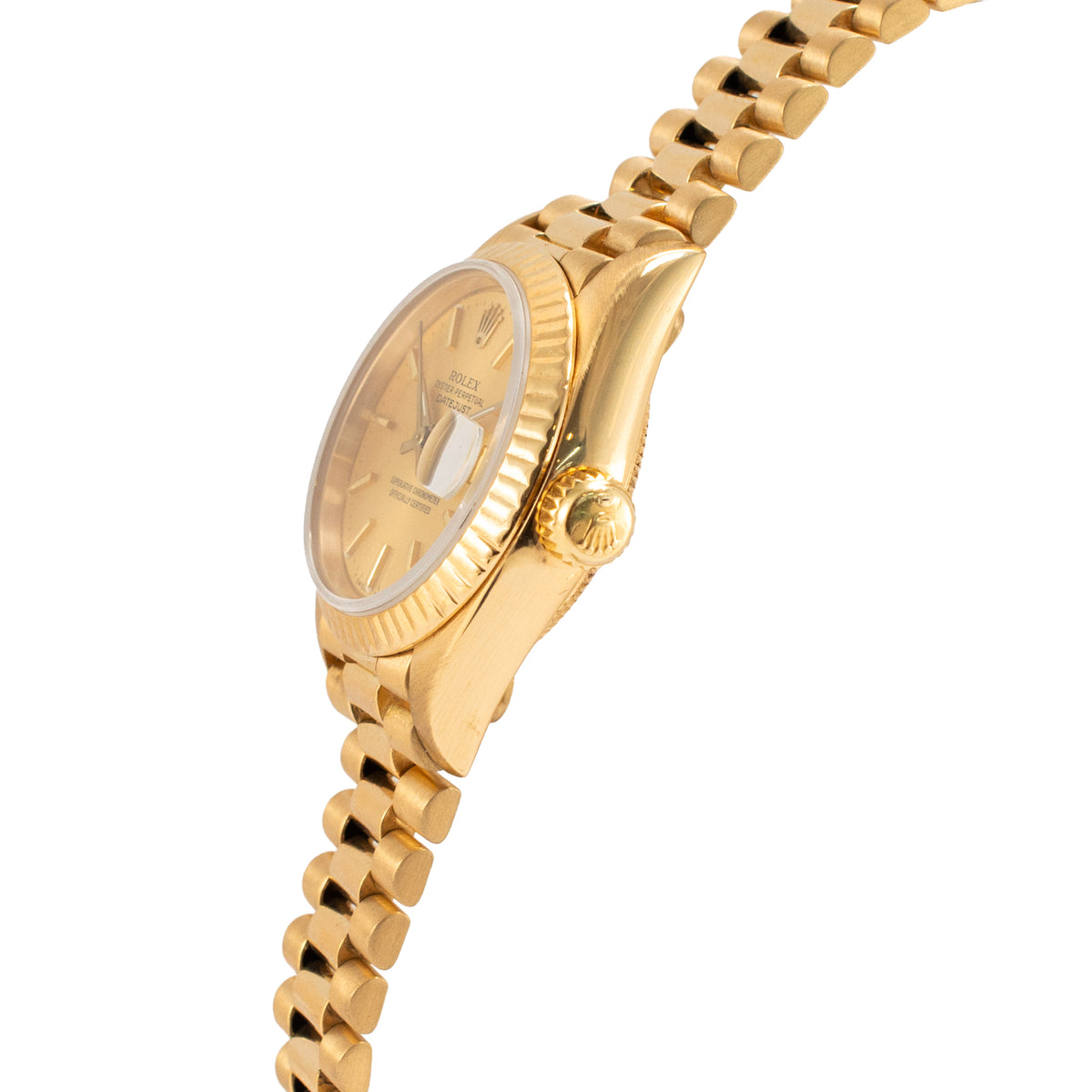 Ladies Rolex Datejust 26MM 69178 Champagne Dial 18K Yellow Gold Watch