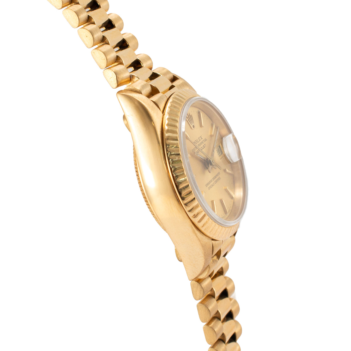 Ladies Rolex Datejust 26MM 69178 Champagne Dial 18K Yellow Gold Watch