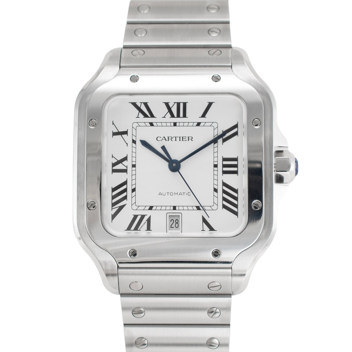 2026 Cartier Santos de Cartier 39.8mm 4072 Roman Stainless Steel Automatic Watch