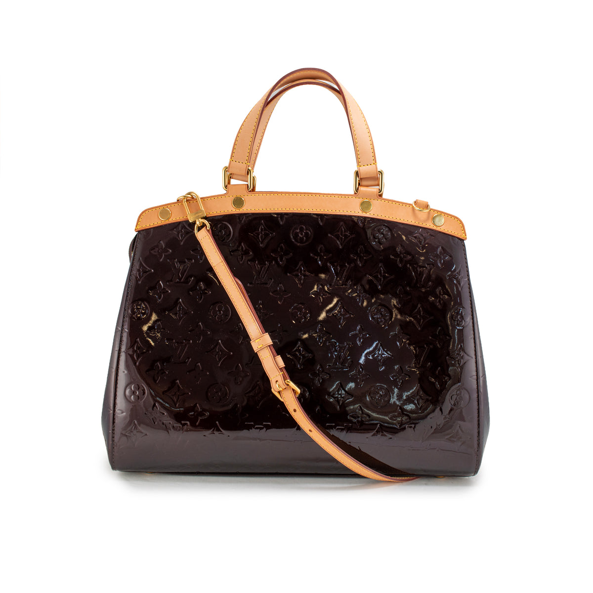 Louis Vuitton Monogram Vernis Brea Patent Leather Brass Hardware Handbag