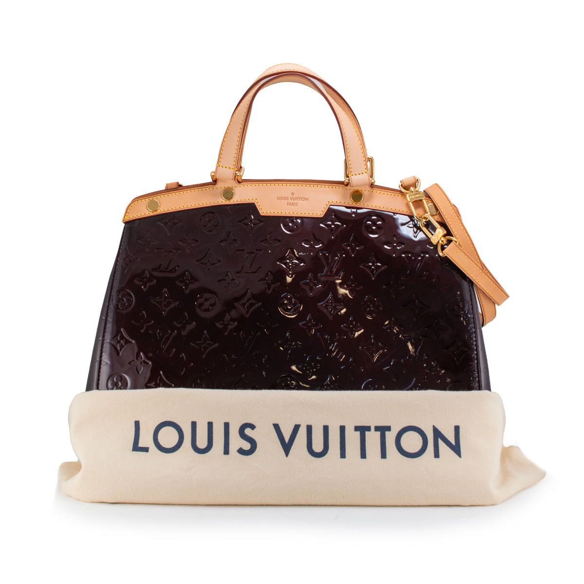 Louis Vuitton Monogram Vernis Brea Patent Leather Brass Hardware Handbag