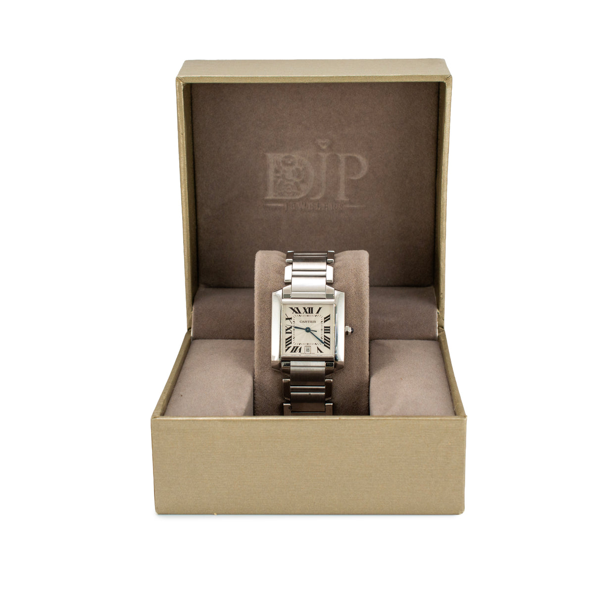 Ladies Cartier Tank Française Large Model 28MM w51002q3 Steel Automatic Watch