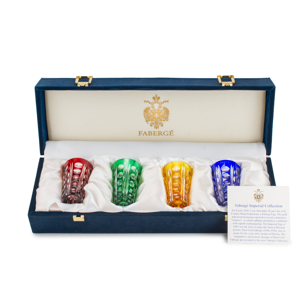 Fabergé Imperial Collection “NA Zdorovye” Collectible Crystal Vodka Shot Glasses