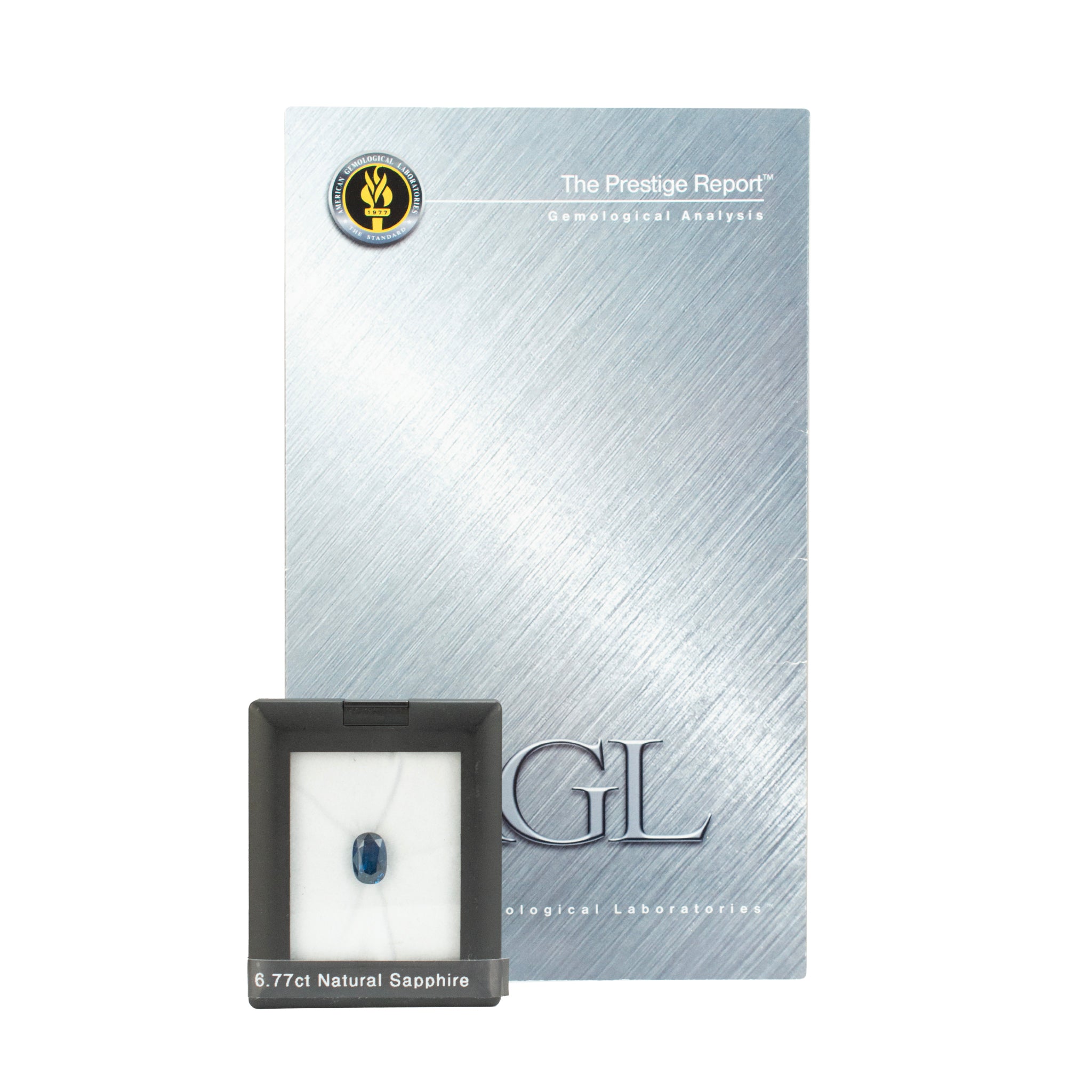 Natural 6.77ct AGL Oval Shape Cut Blue Loose Sapphire