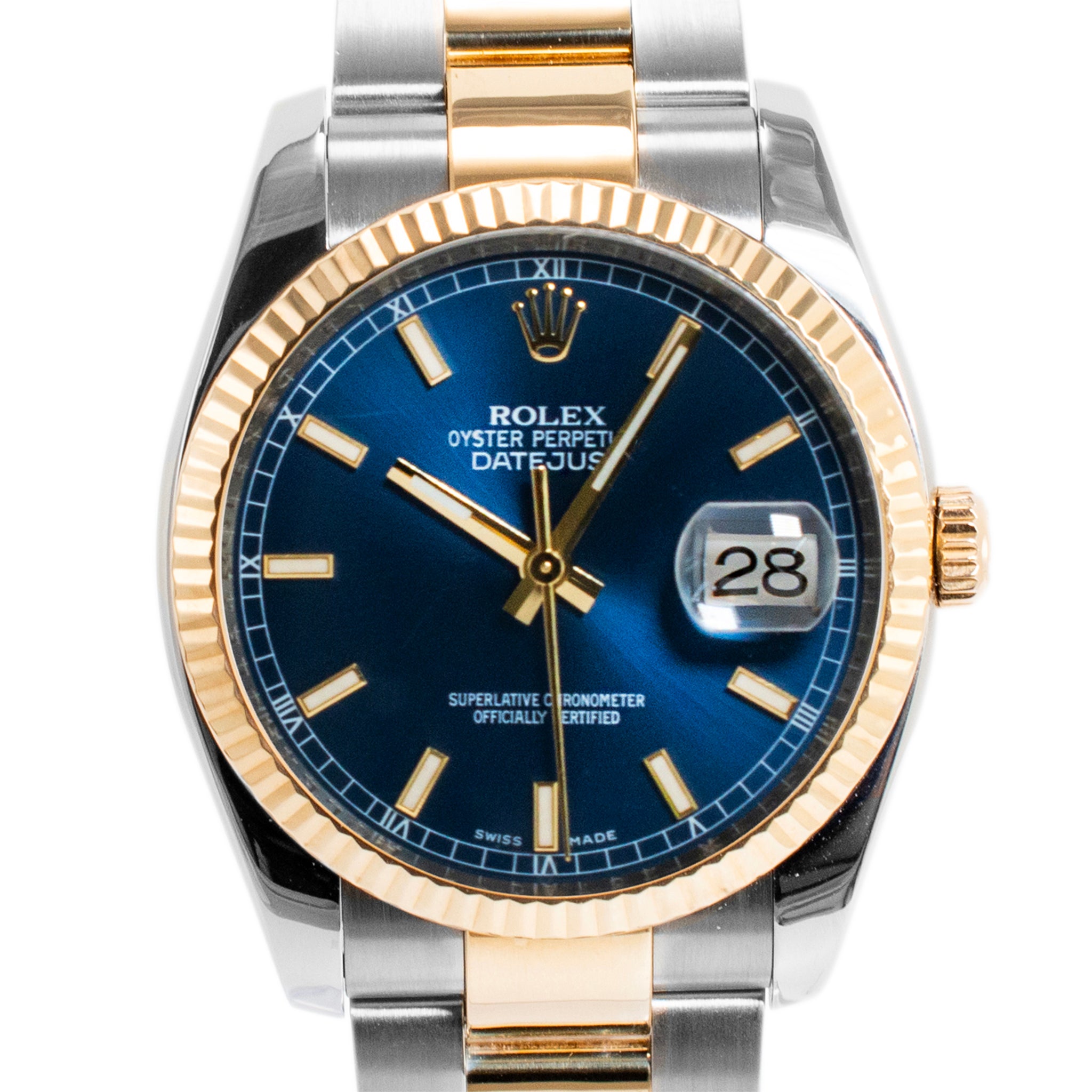 Rolex Blue Oyster DATEJUST- available at DJP Jewelers & Luxury Buyers