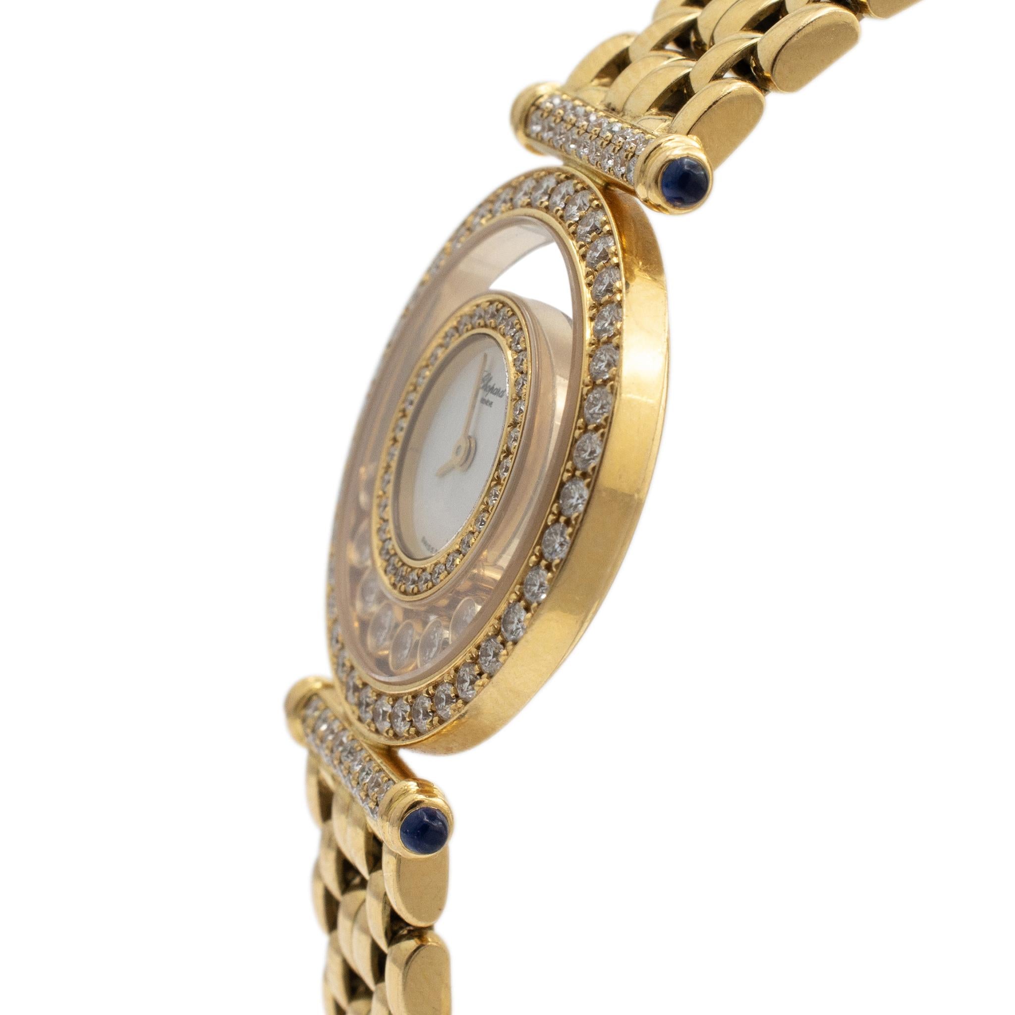 Chopard Happy Diamonds 25MM 4118 1 Diamond 18K Yellow Gold Ladies Watch