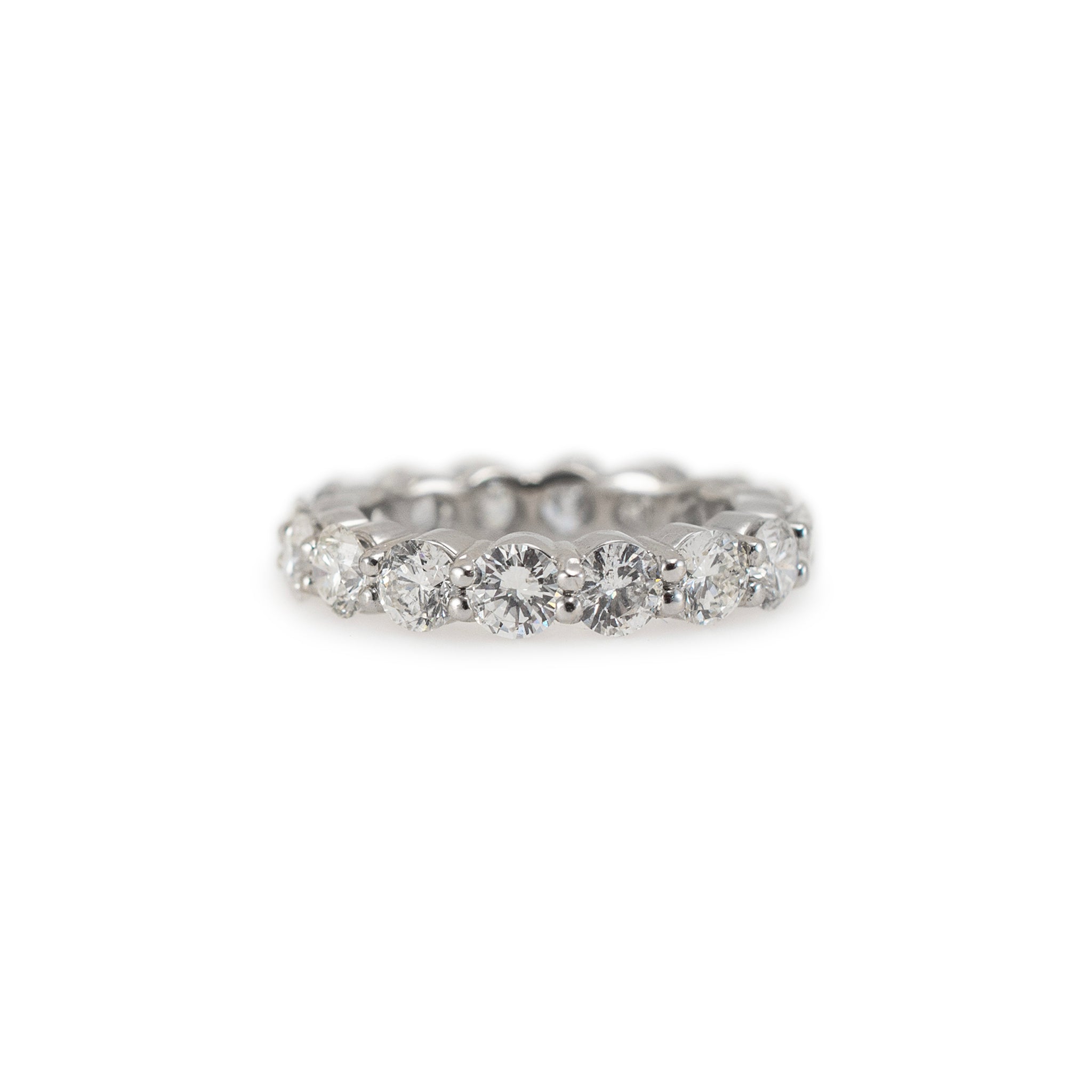 Ladies 14K White Gold Full Eternity 2.93ct Diamond Wedding Band