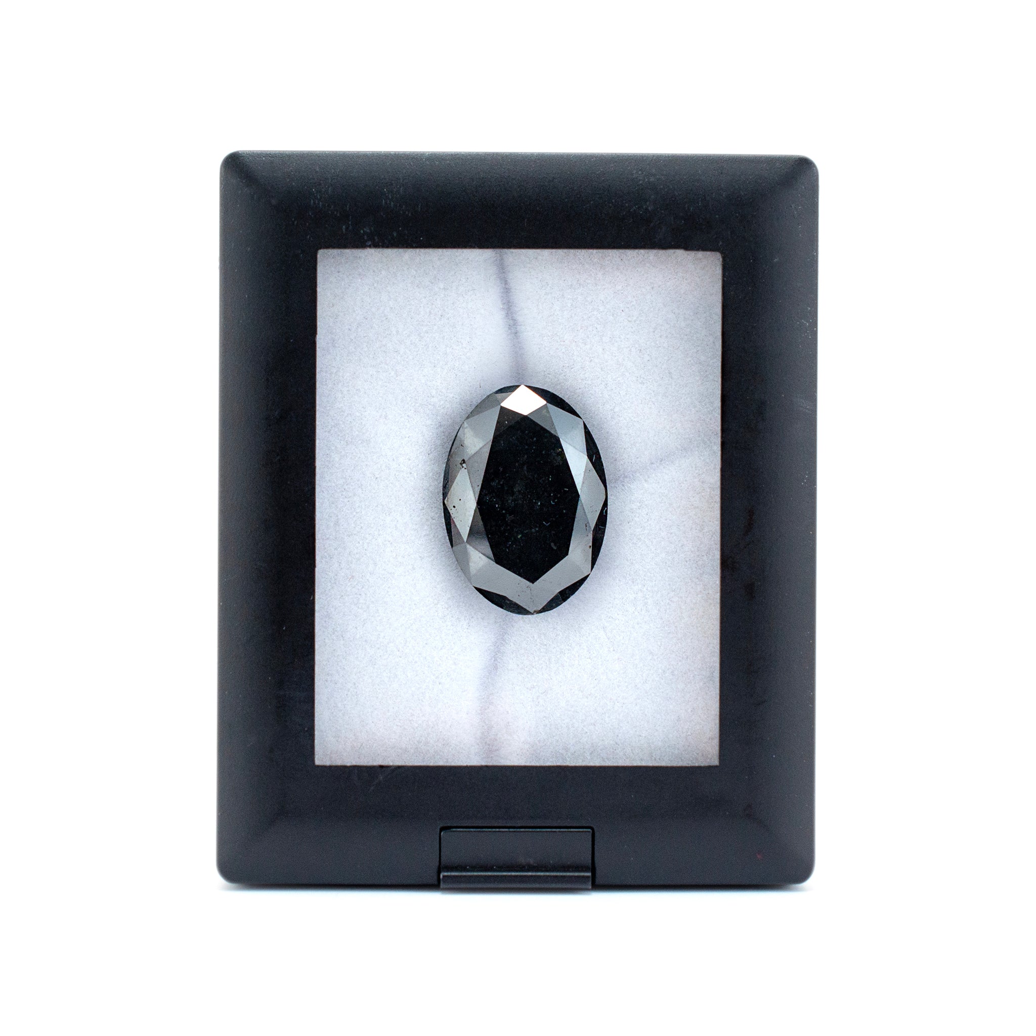 Natural 25.13 Carat Oval Shape Black Diamond
