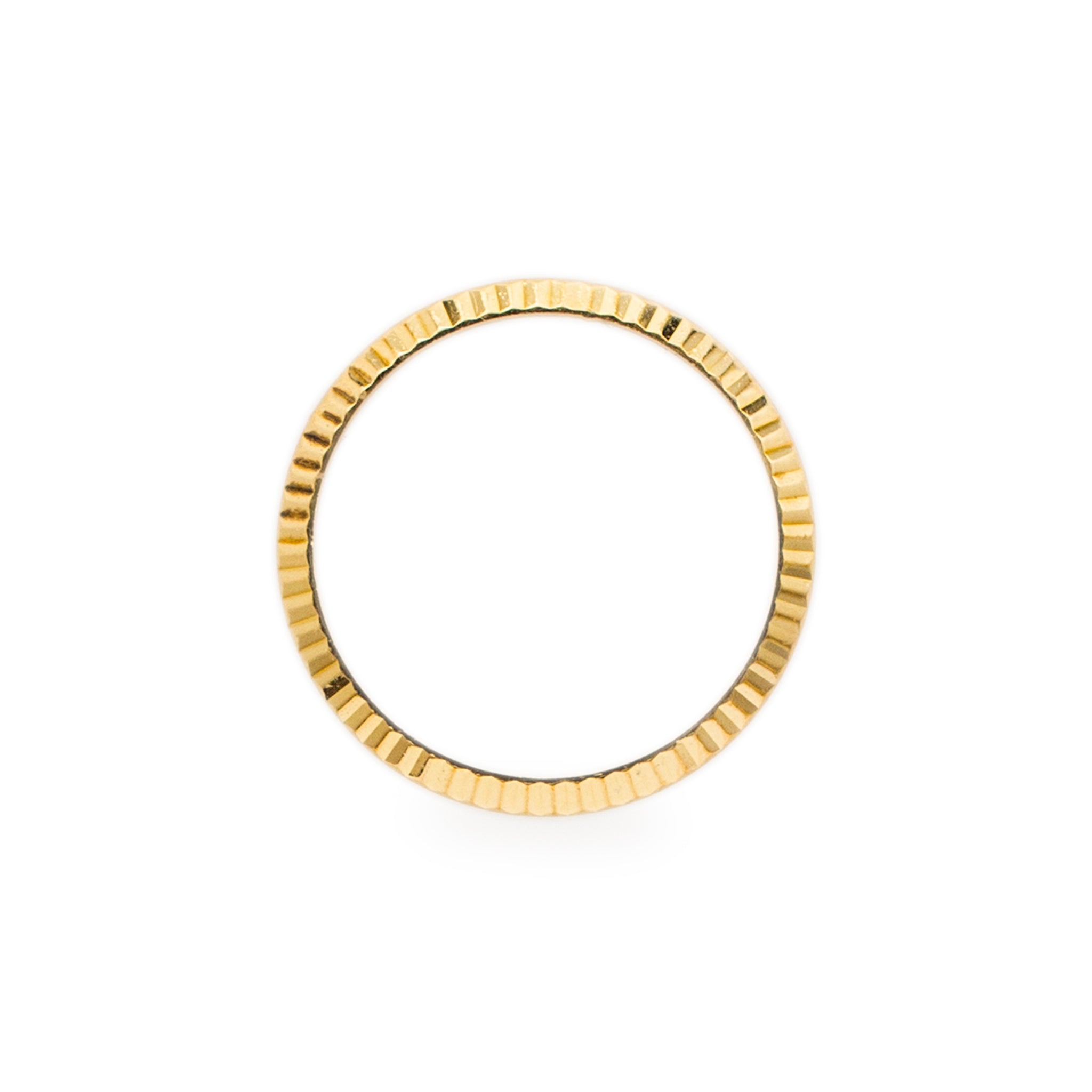Rolex 18K Yellow Gold Factory 26MM Watch Fluted Bezel