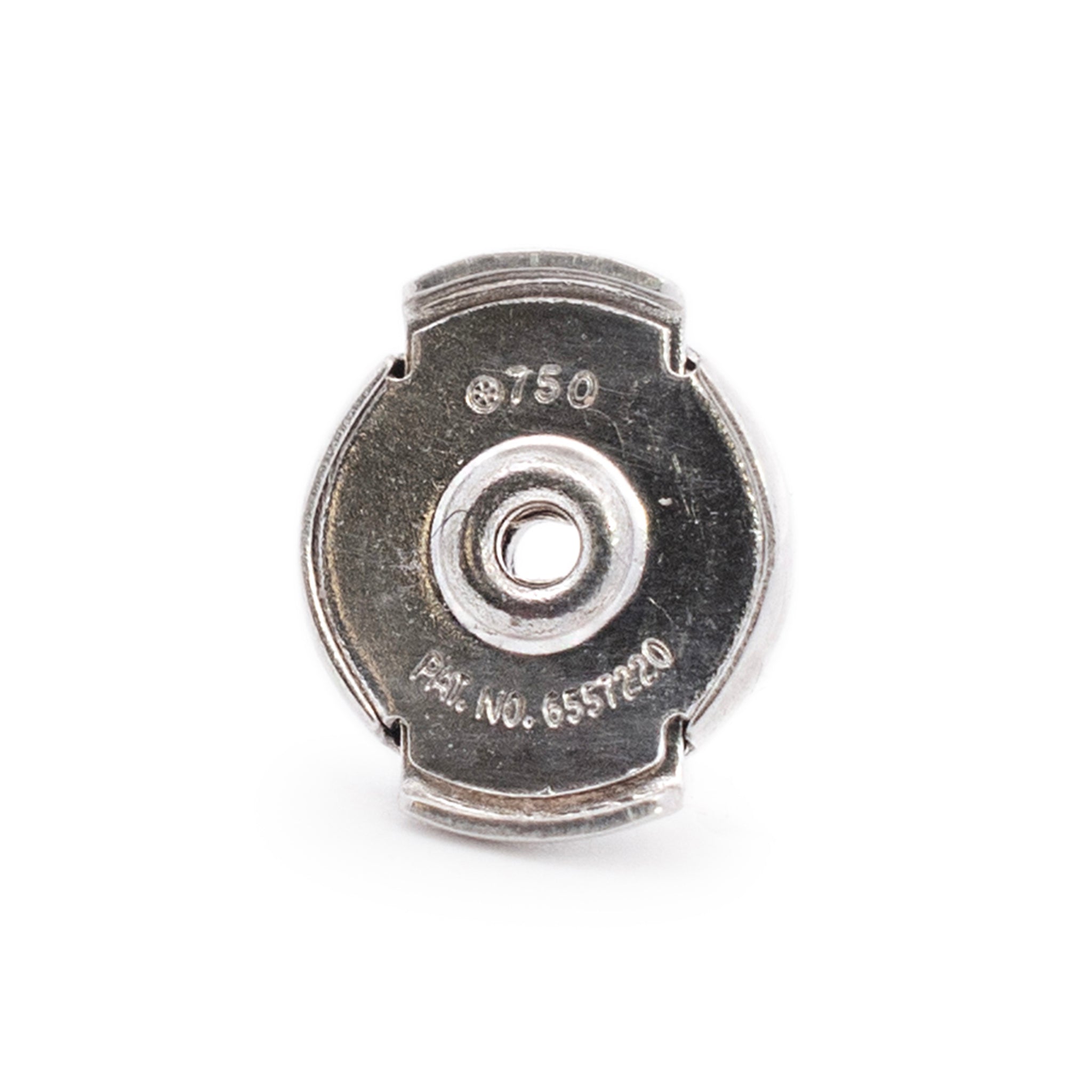 Ladies 18K White Gold 2.01ct. Princess Cut Diamond Stud Earrings