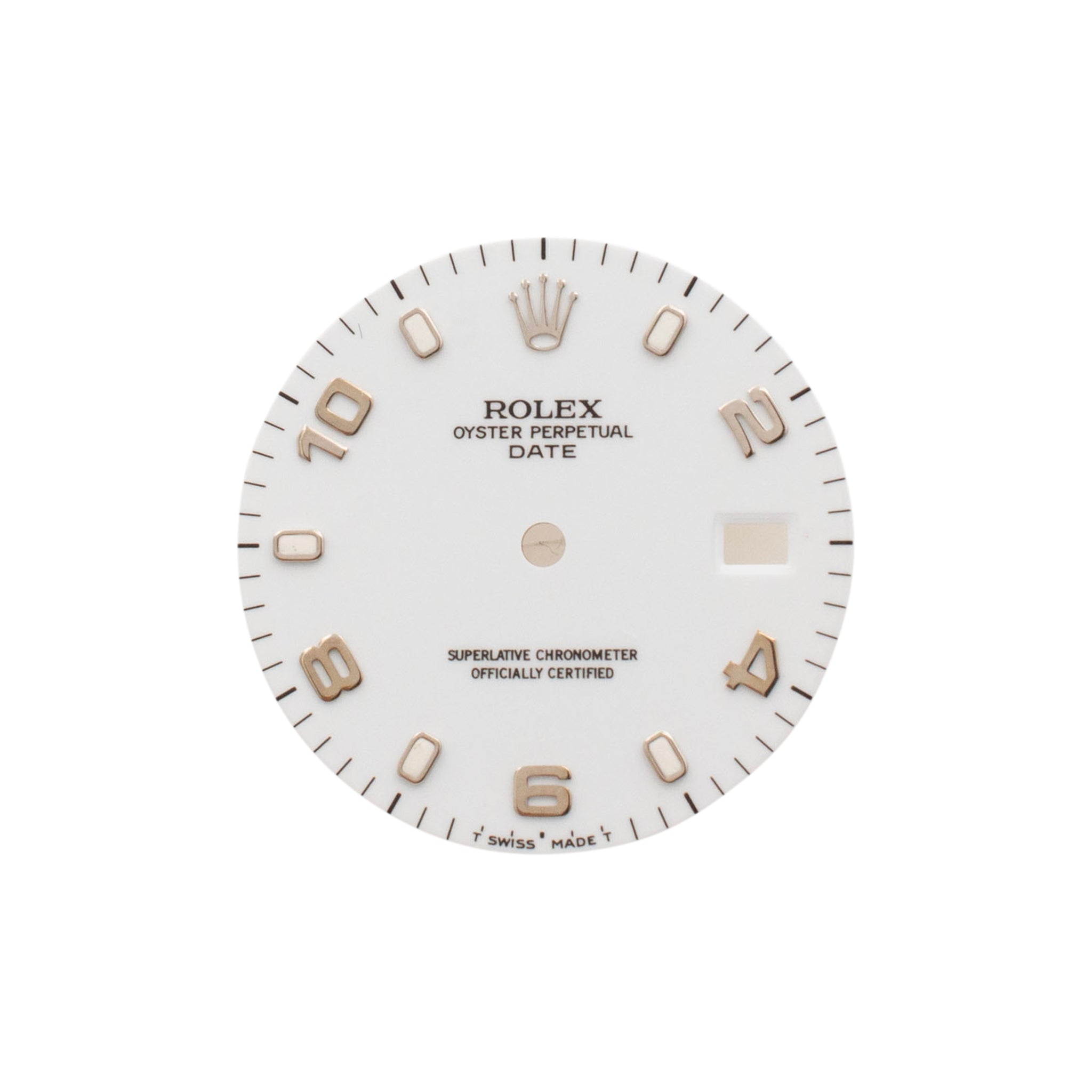 Rolex Oyster Perpetual Date 34MM Factory Silver Arabic Numerals White Ceramic Dial