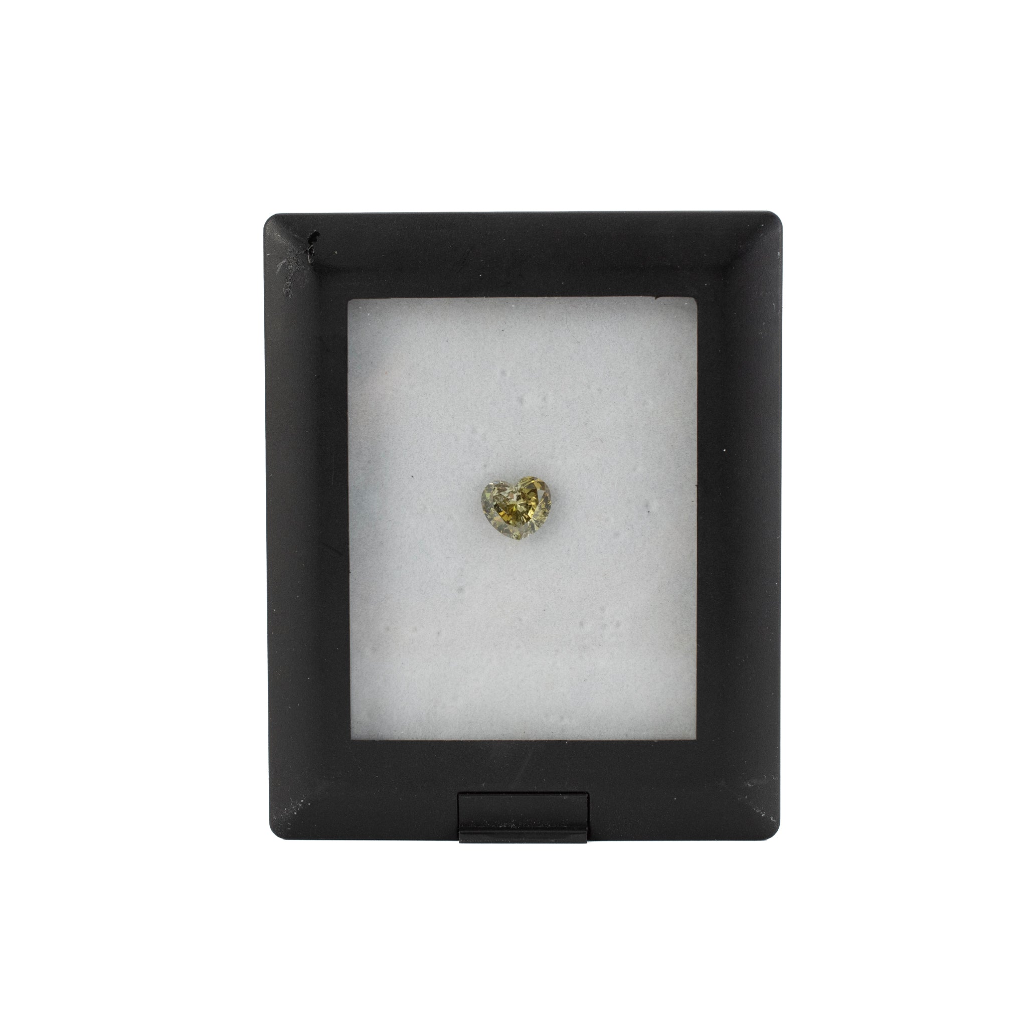 Natural 1.80ct Gia Fancy Dark Brown Green Yellow Heart Brilliant Loose Diamond