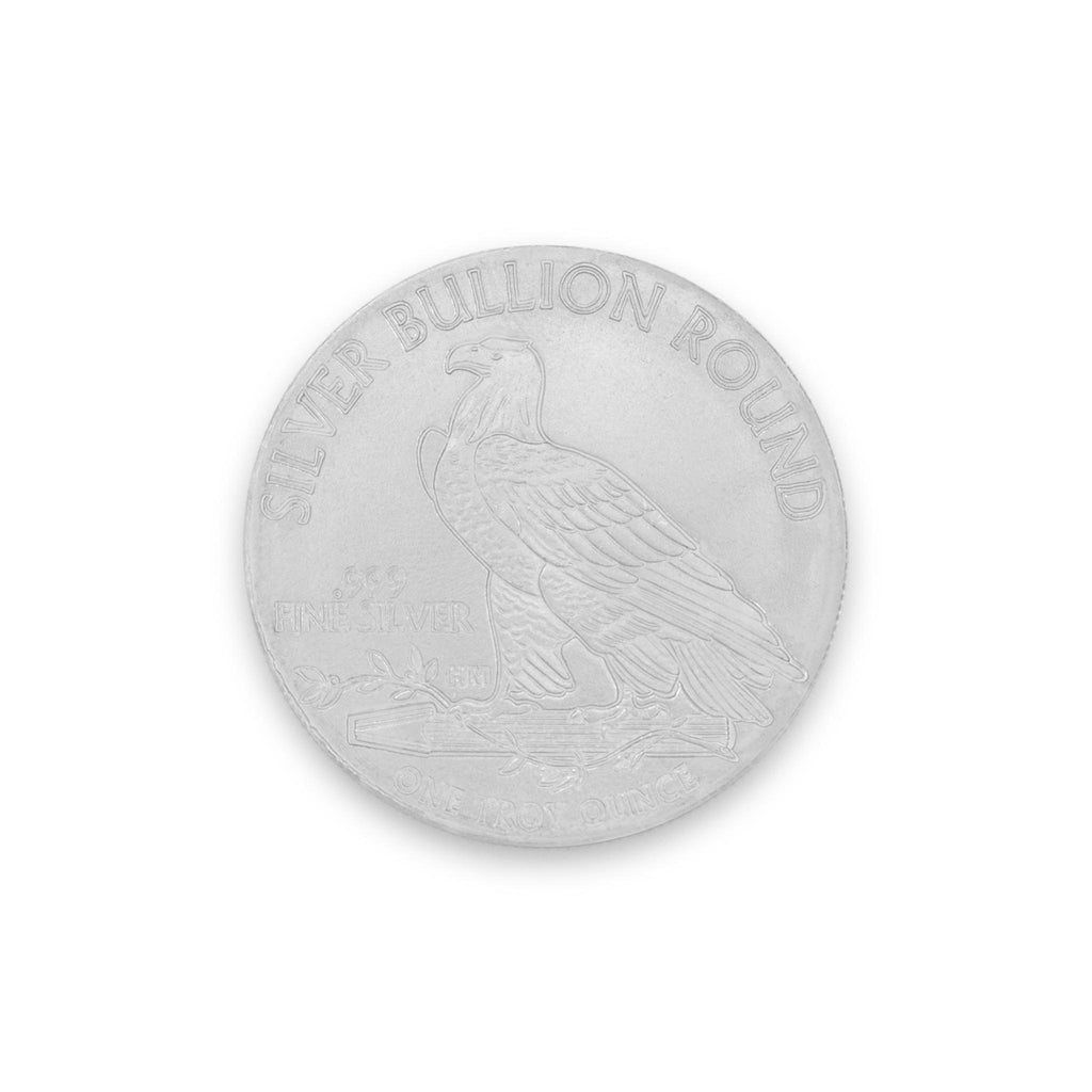 1 Oz Incuse Indian Head 999 Fine Silver Coin