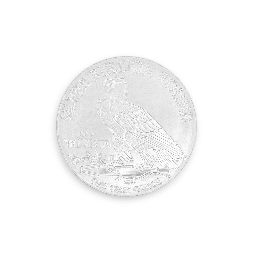 1 Oz Incuse Indian Head 999 Fine Silver Coin