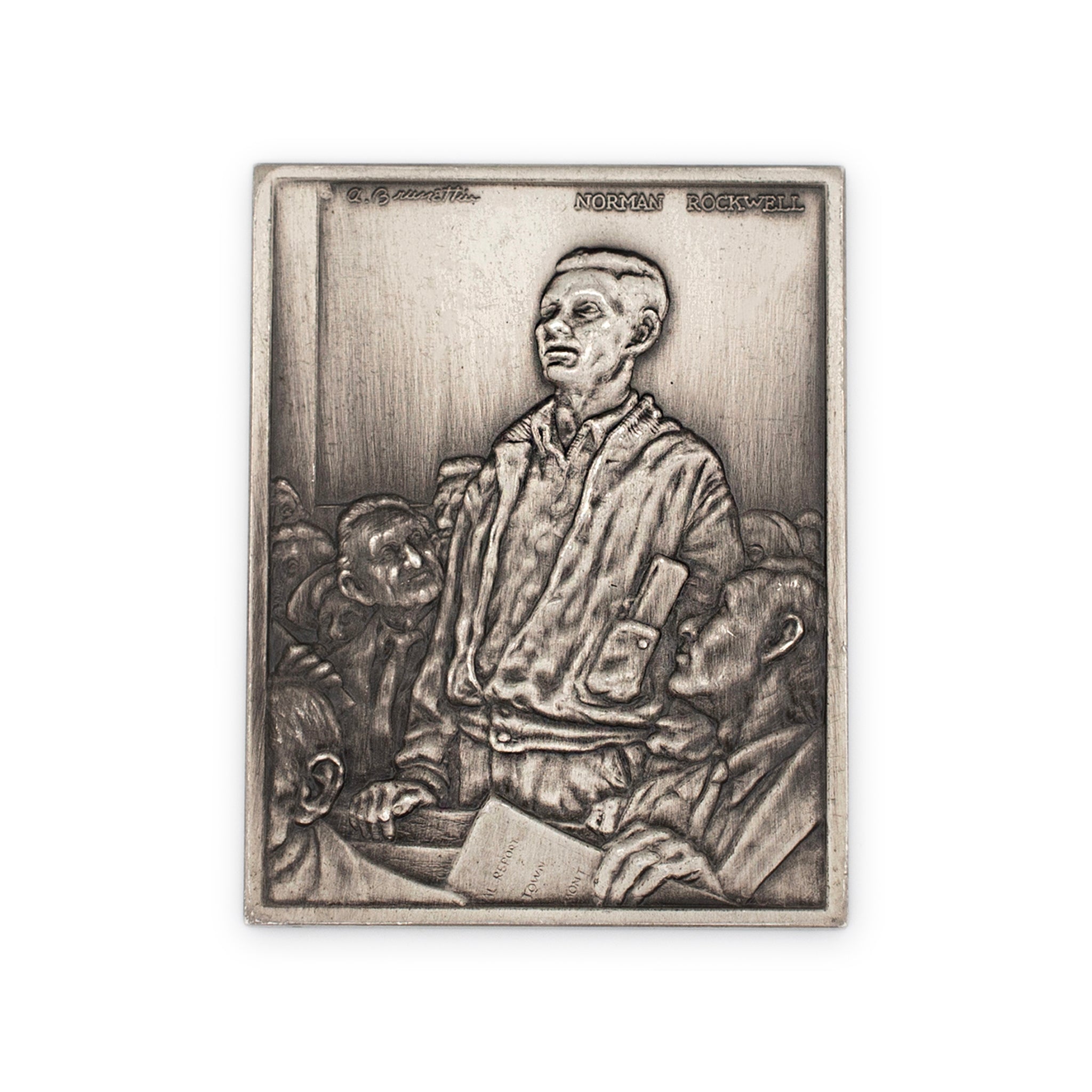 Vintage 1974 the Hamilton Mint Freedom of Speech 1000 Grains 999 Fine Silver Bar