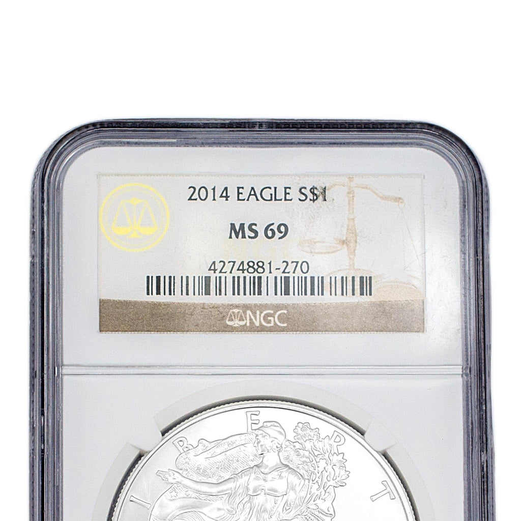 2014 1 Oz Ngc Certified MS 69 999 Fine Silver American Eagle Liberty Coin