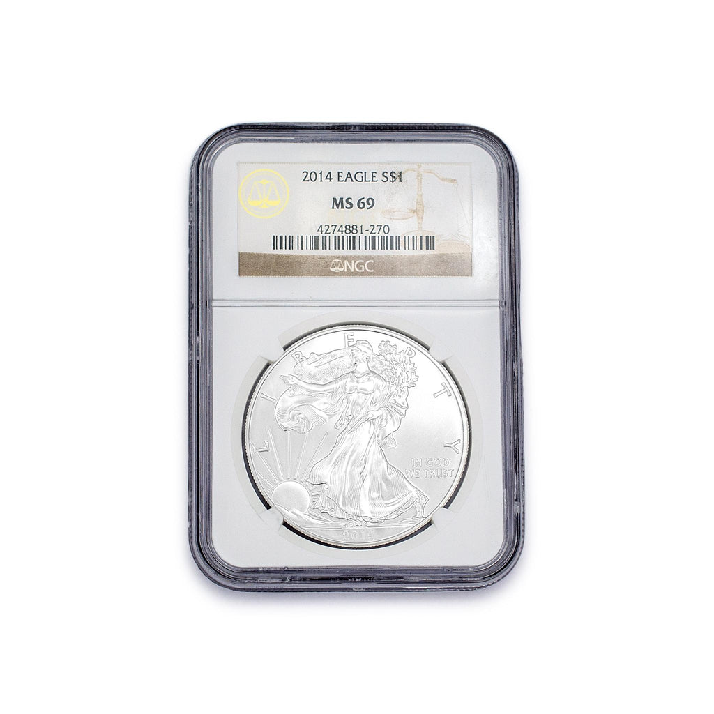 2014 1 Oz Ngc Certified MS 69 999 Fine Silver American Eagle Liberty Coin