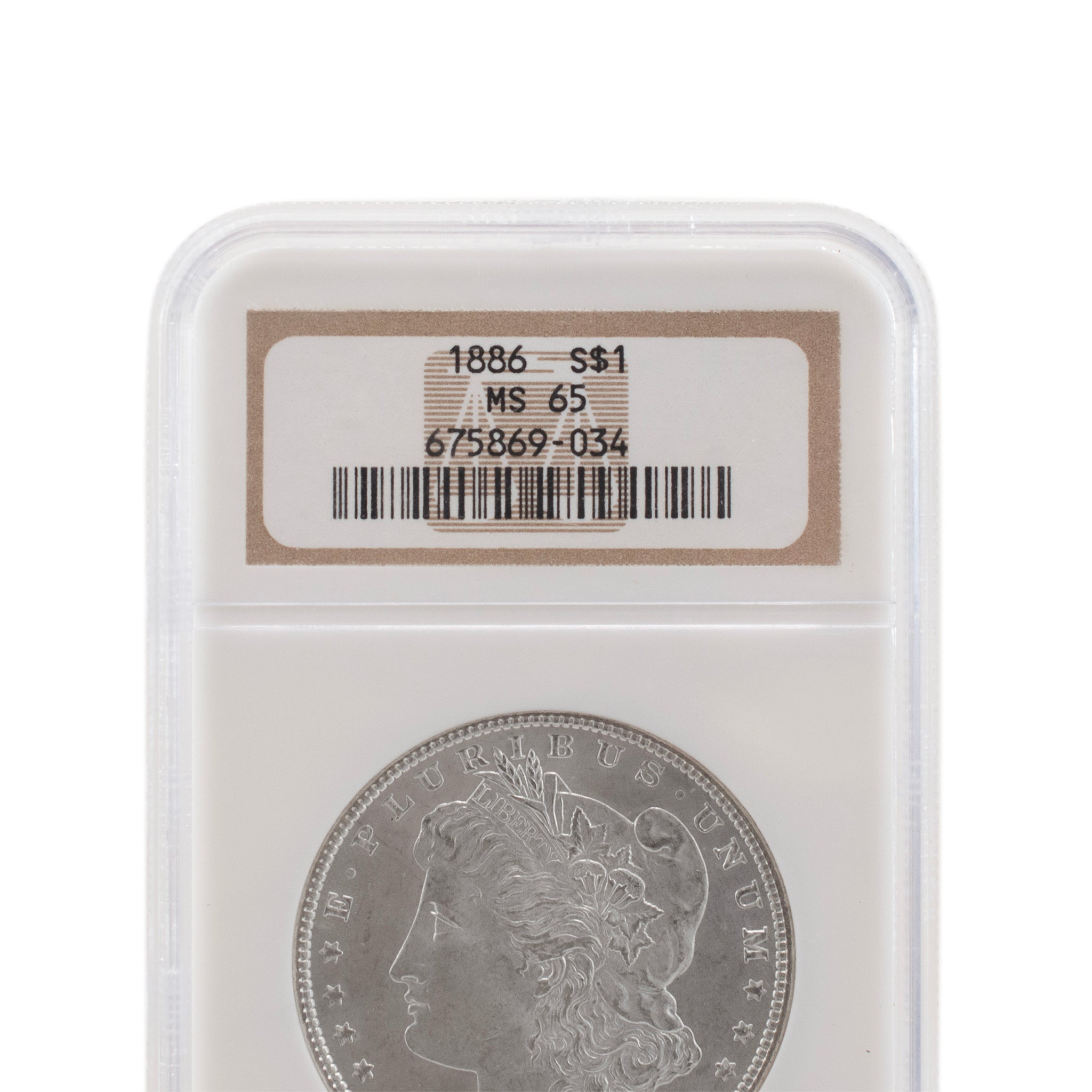 1886 NGC MS65 Silver $1 Morgan Coin