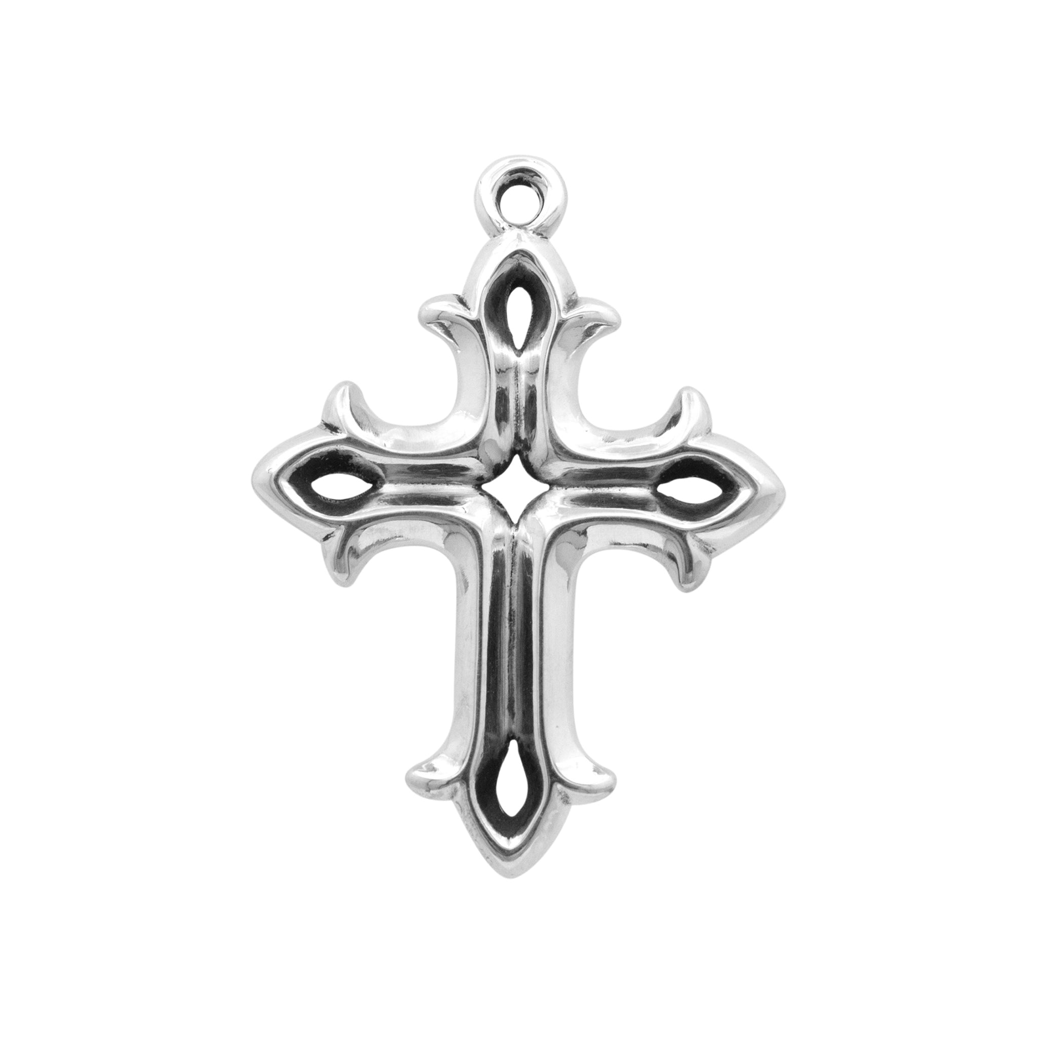 James Avery 925 Sterling Silver Retired Fleur Cross Pendant