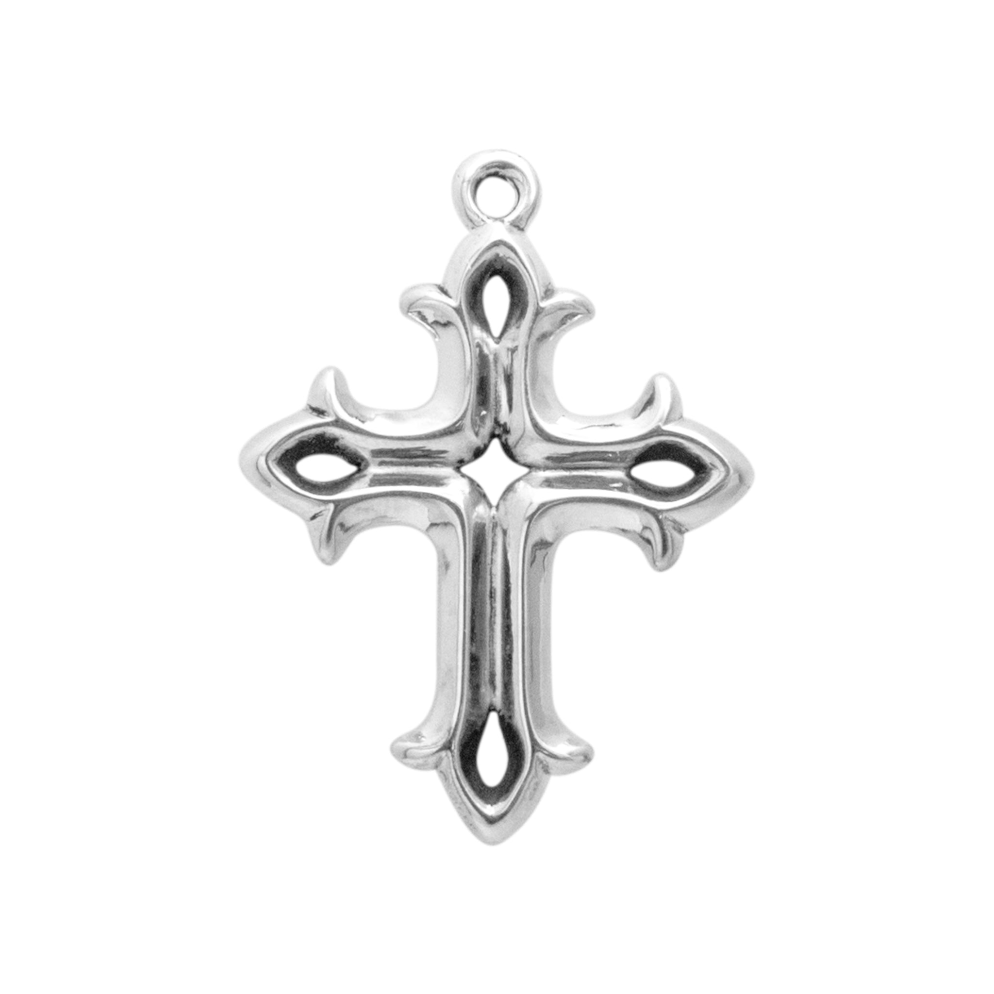 James Avery 925 Sterling Silver Retired Fleur Cross Pendant
