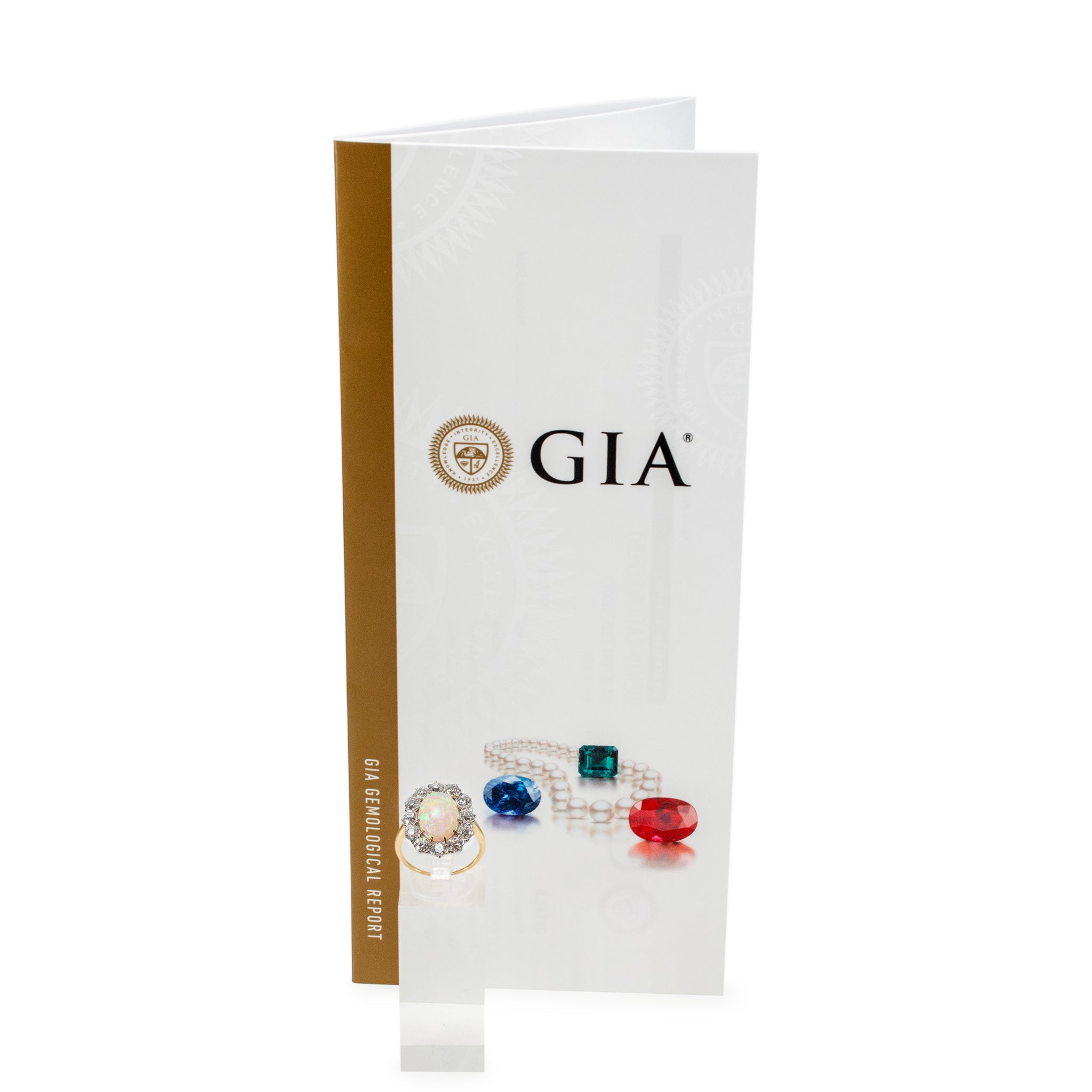 Antique 18K Yellow Gold & Platinum GIA Opal Old Miner Cut Diamond Cocktail Ring