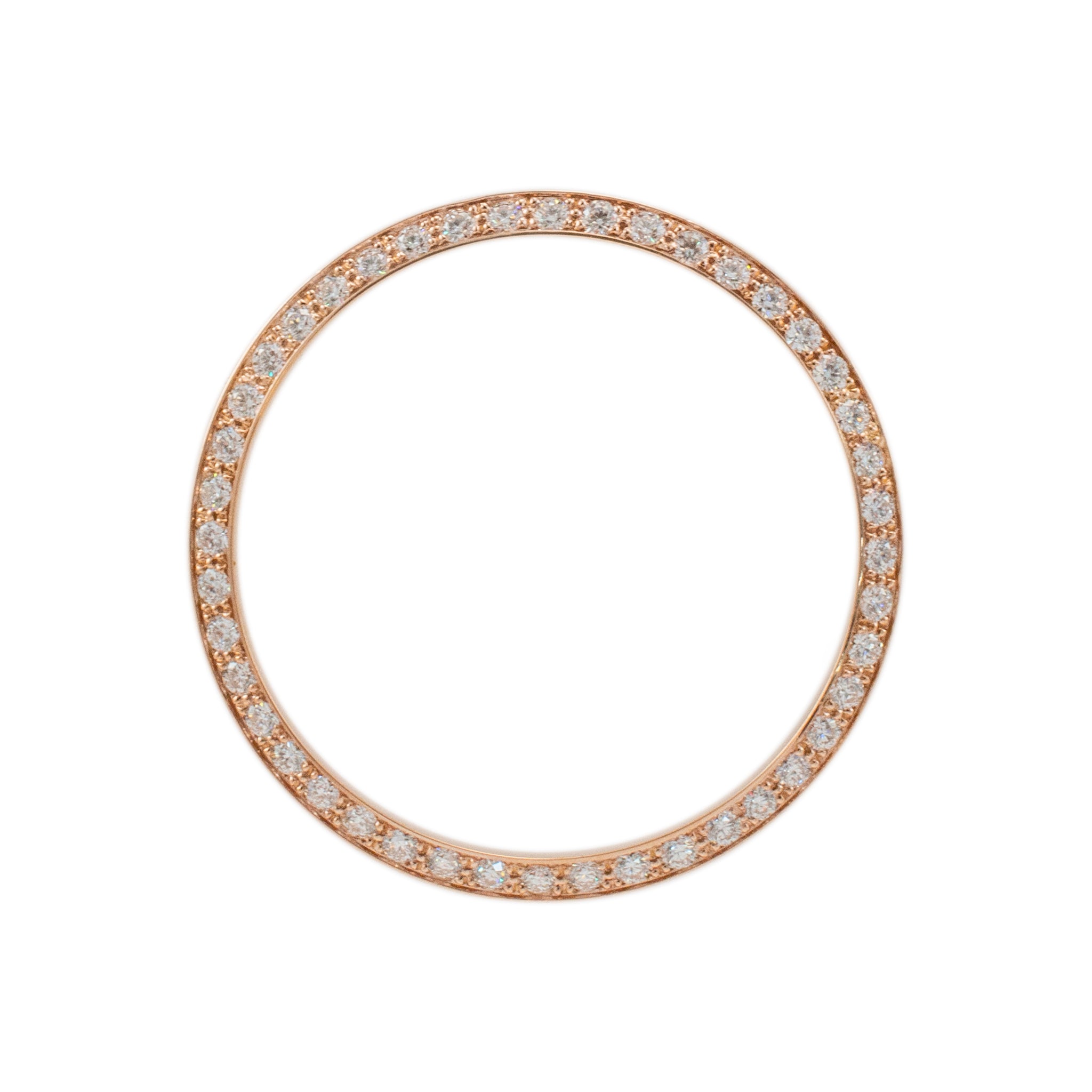 Rolex 18K Rose Gold Custom 36MM Diamond Watch Bezel