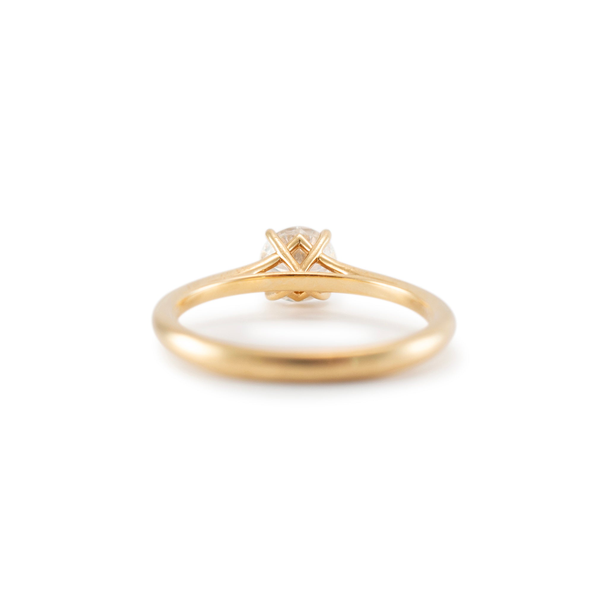 De Beers 18K Yellow Gold Classic Round Brilliant Solitaire Engagement Ring