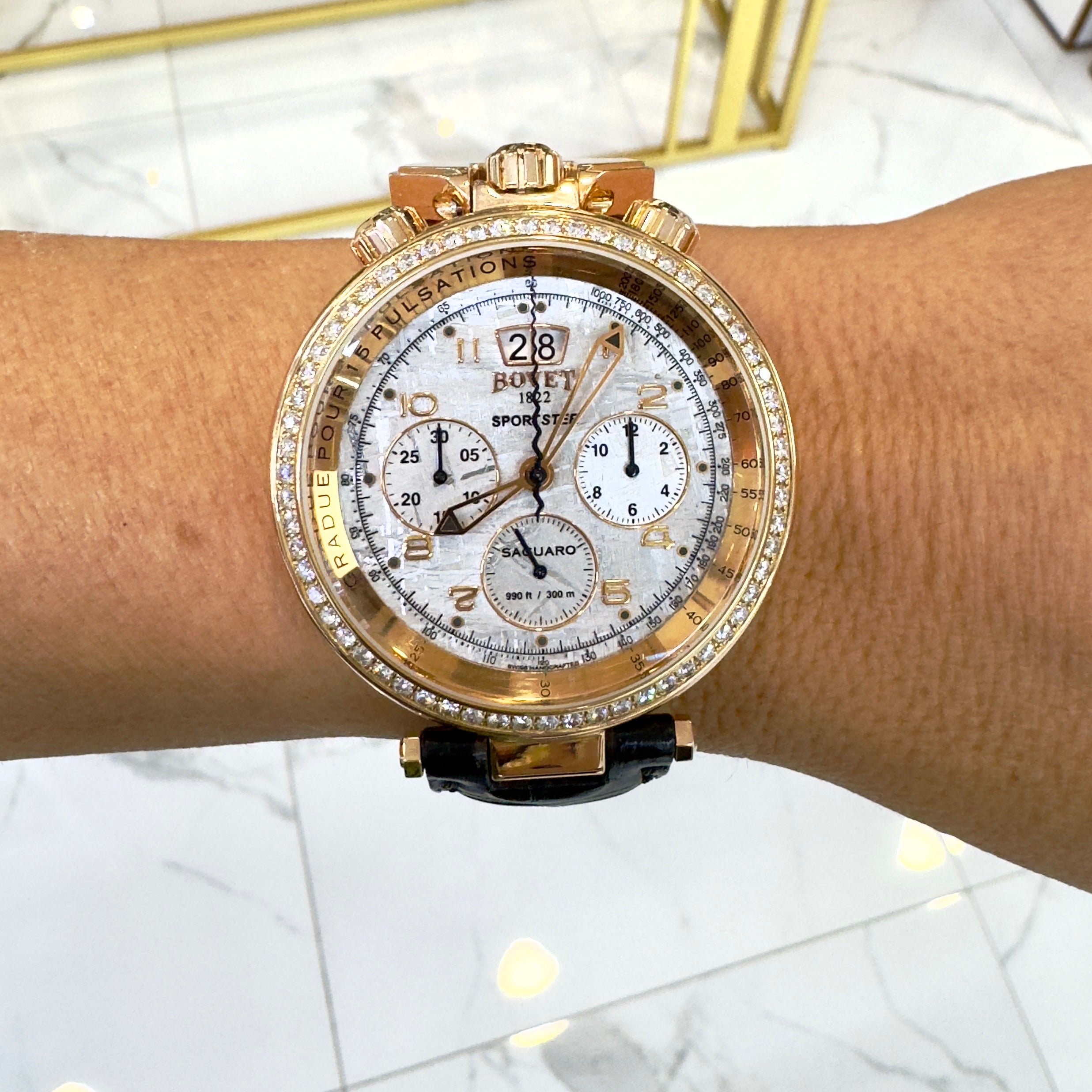 Bovet 1822 Saguaro 46MM SP0420 18K Gold Limited Edition Diamond Meteorite Watch