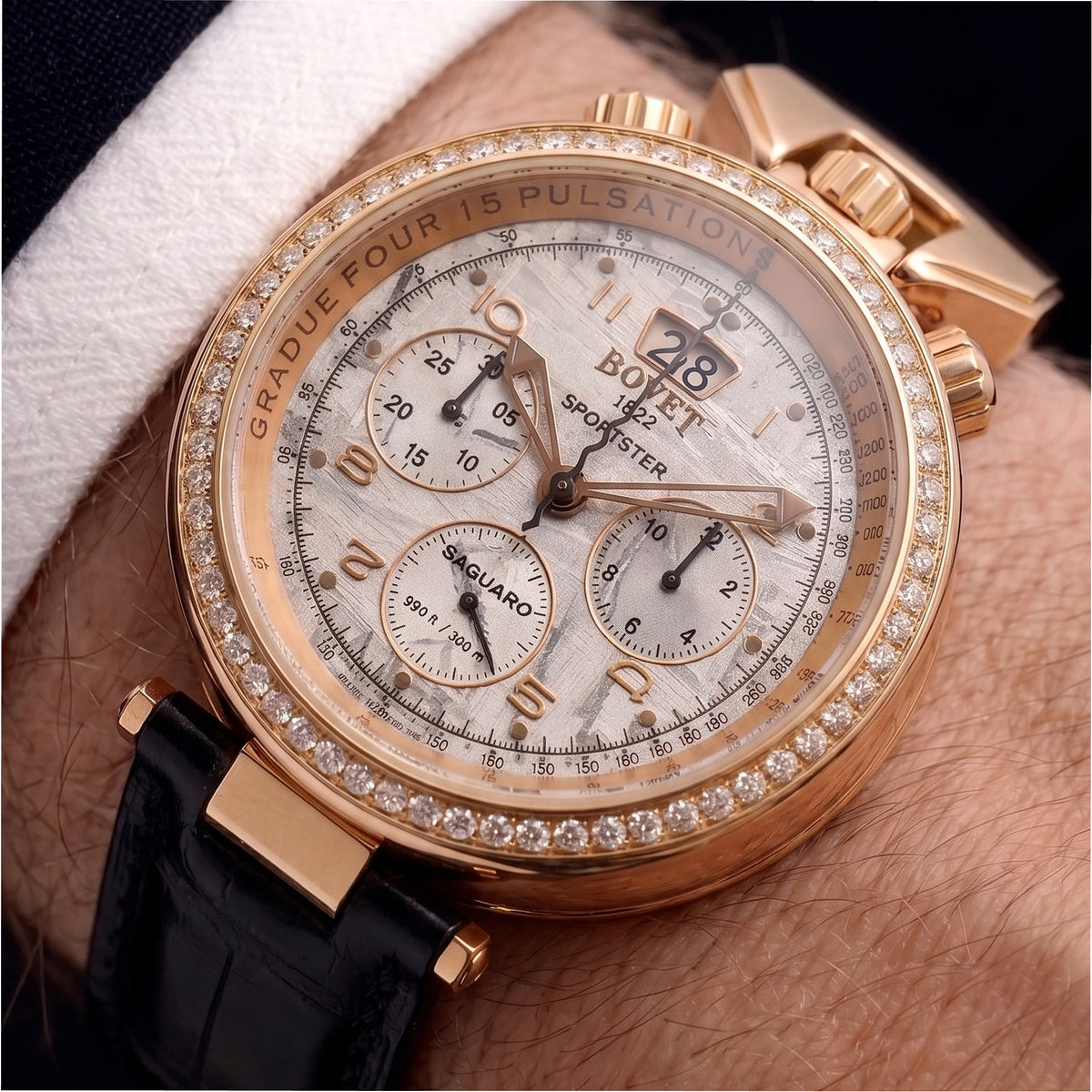 Bovet 1822 Saguaro 46MM SP0420 18K Gold Limited Edition Diamond Meteorite Watch
