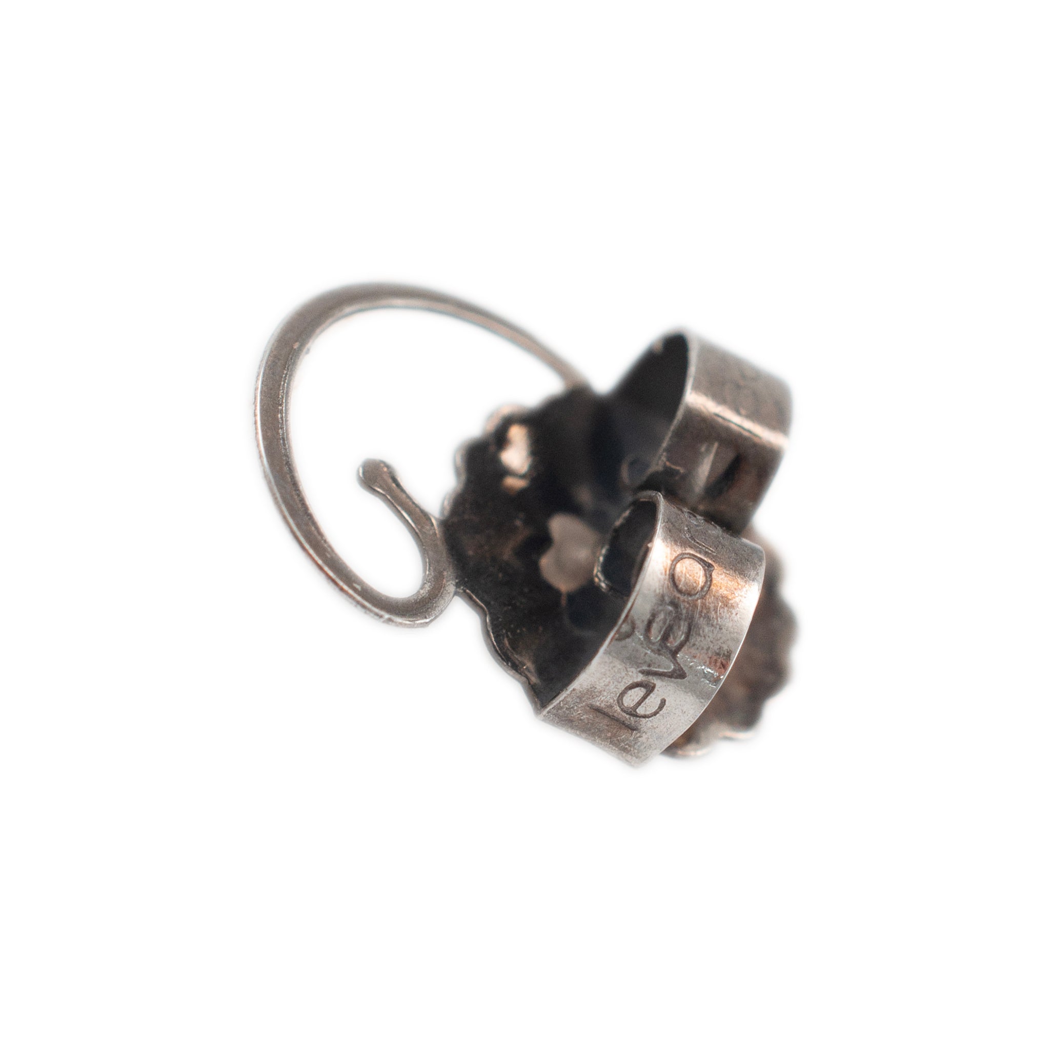 Vintage Silver Tourmaline Opal Multi Color Sapphire & Diamond Drop Earrings