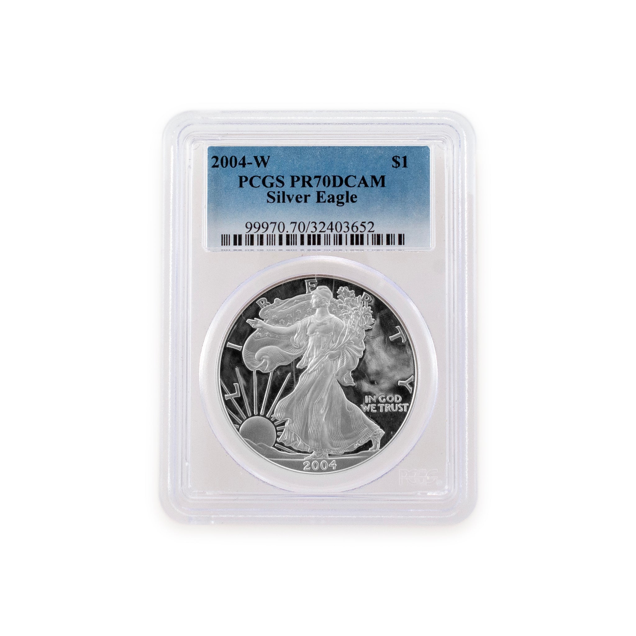 2004-W 1 Oz PCGS PR70 Dcam 999 Silver $1 American Eagle Liberty Coin