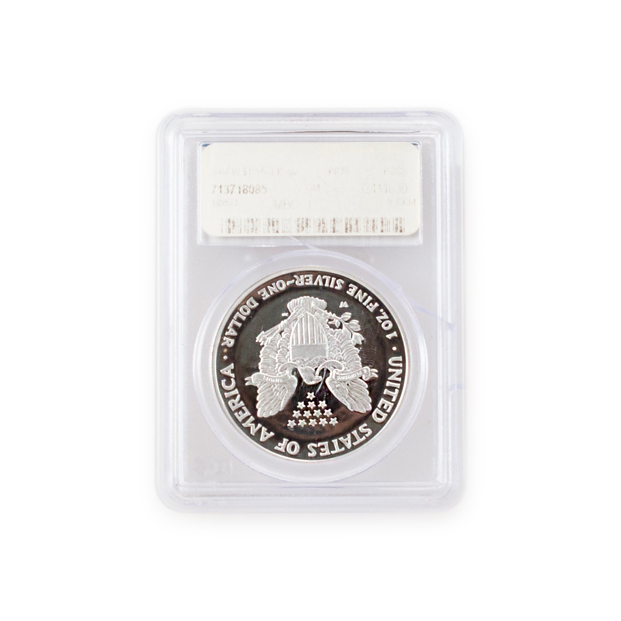 2007-W 1 Oz PCGS PR70 Dcam 999 Silver $1 American Eagle Liberty Coin