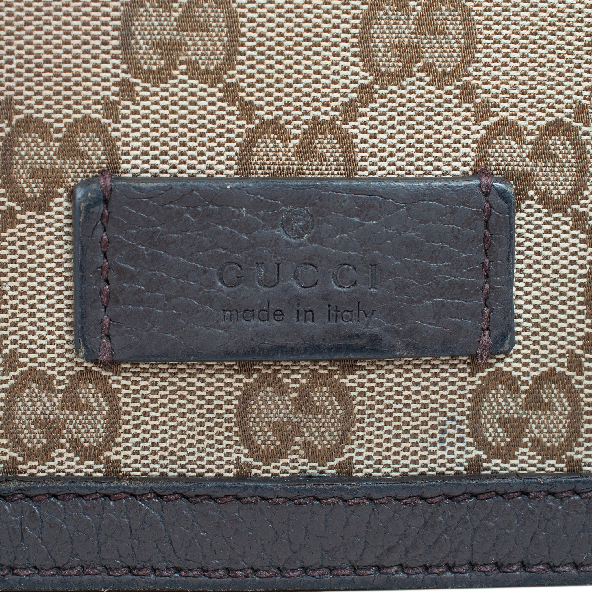 Gucci Monogram GG Canvas 807401990 Brown & Beige Flap Cross Body Messenger Bag